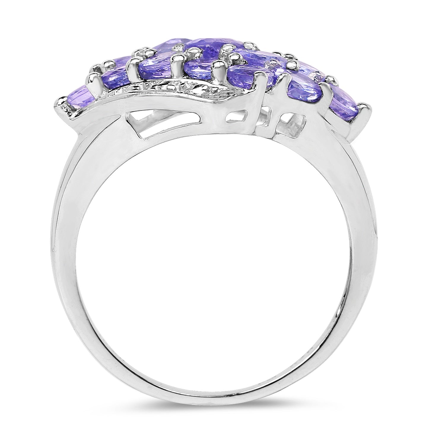 1.85 Carat Genuine Tanzanite .925 Sterling Silver Ring on sale at MyriadMart