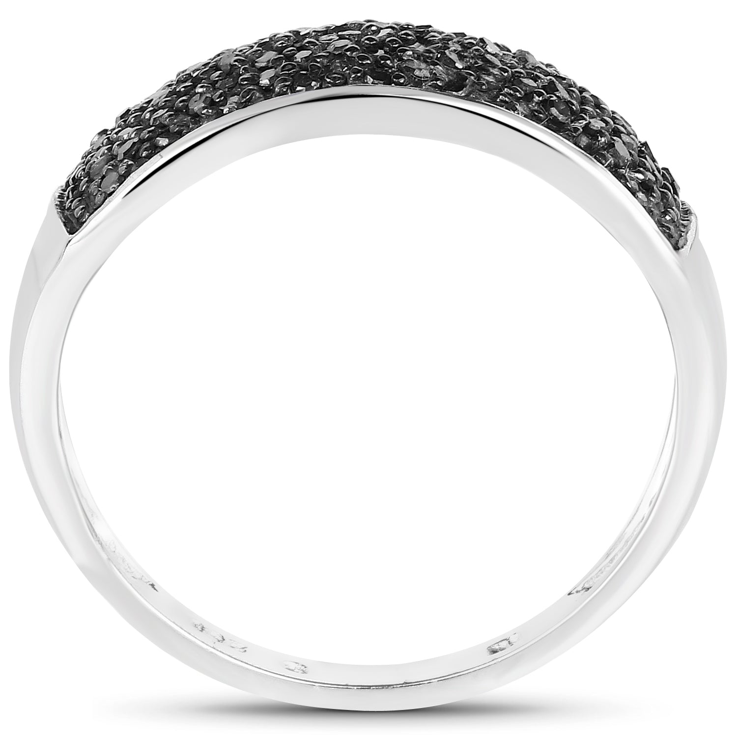 0.43 Carat Genuine Black Diamond .925 Sterling Silver Ring on sale at MyriadMart
