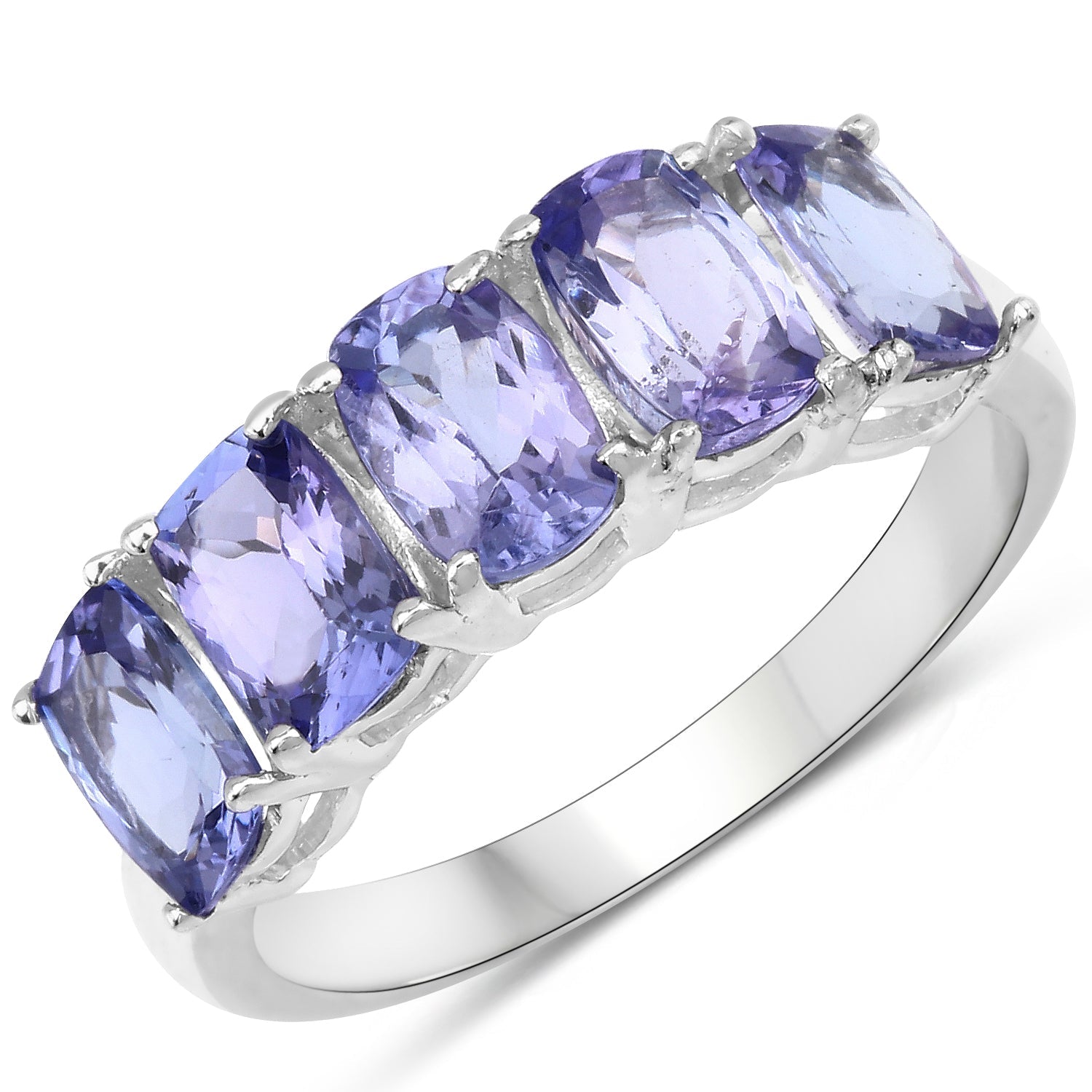 2.65 Carat Genuine Tanzanite .925 Sterling Silver Ring on sale at MyriadMart