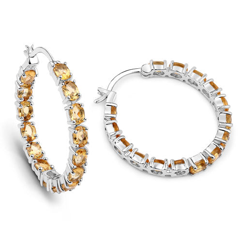 4.80 Carat Genuine Citrine .925 Sterling Silver Earrings on sale at MyriadMart