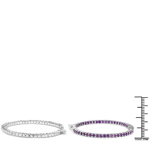 3.00 Carat Genuine Amethyst .925 Sterling Silver Earrings on sale at MyriadMart