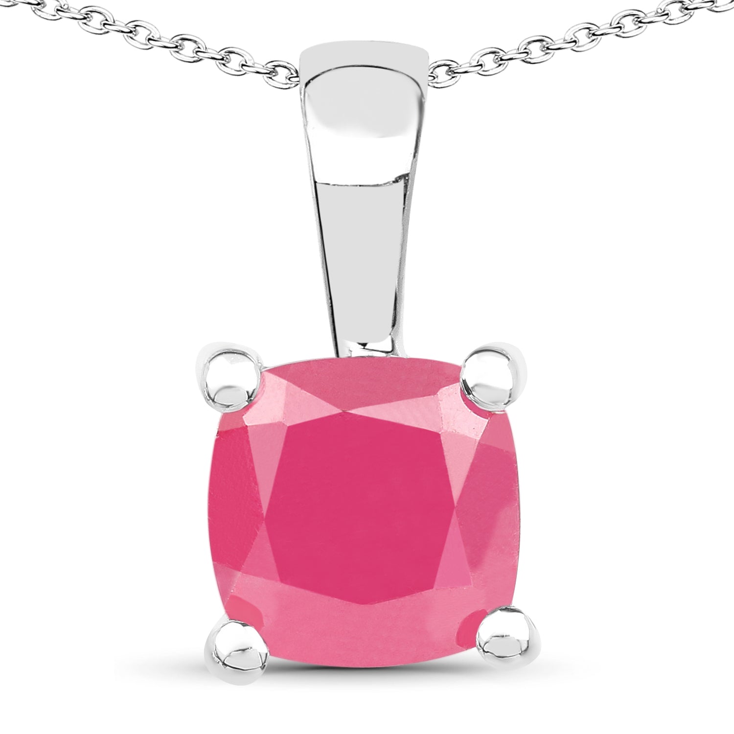 3.00 Carat Genuine Emerald, Glass Filled Ruby & Glass Filled Sapphire .925 Sterling Silver Pendant on sale at MyriadMart