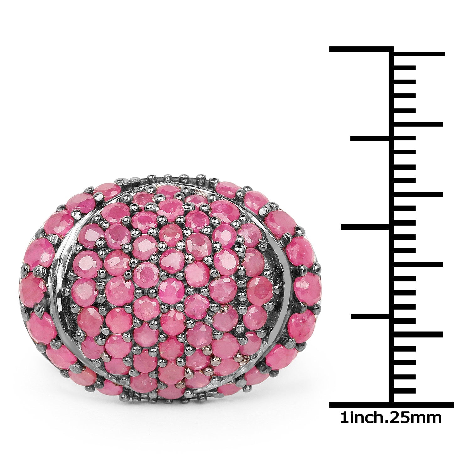 3.35 Carat Genuine Ruby .925 Sterling Silver Ring on sale at MyriadMart