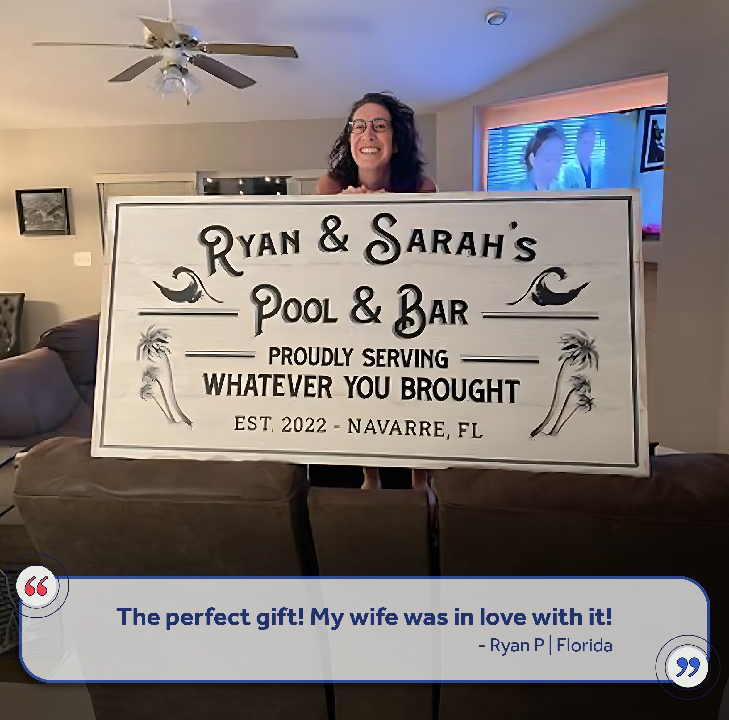 Personalized Rustic Pool Sign on sale at MyriadMart