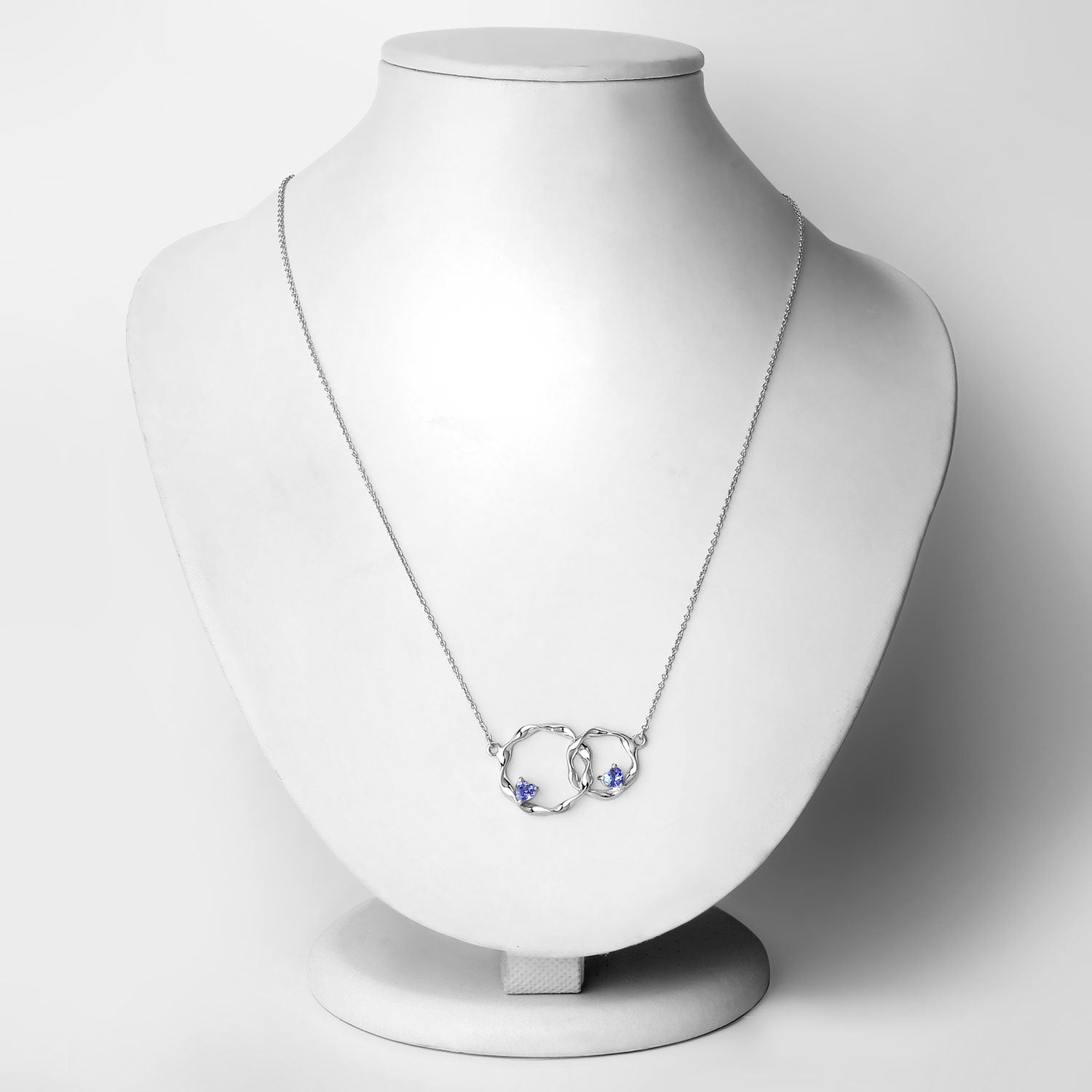 0.38 Carat Genuine Tanzanite .925 Sterling Silver Pendant on sale at MyriadMart