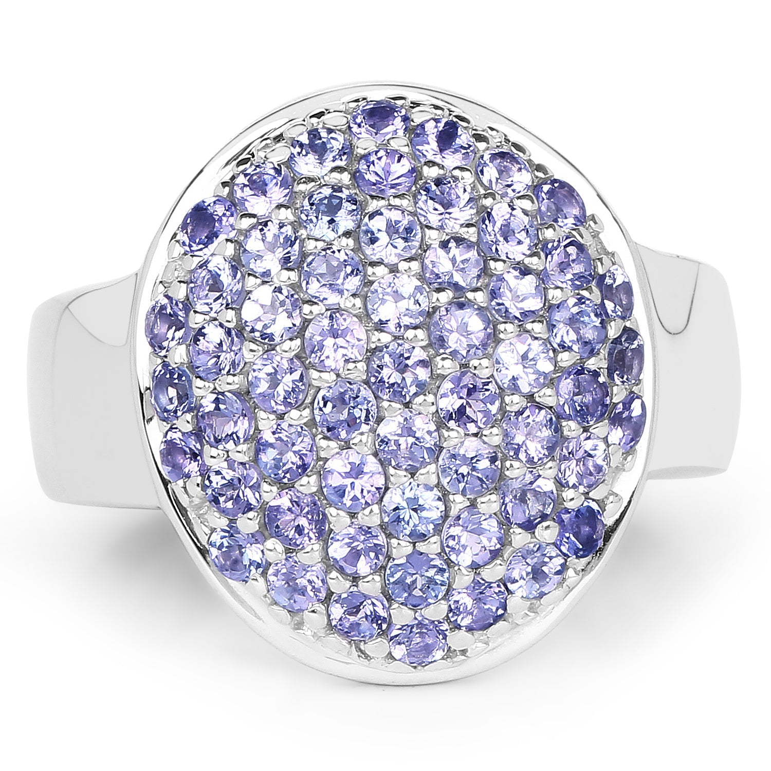 2.00 Carat Genuine Tanzanite .925 Sterling Silver Ring on sale at MyriadMart