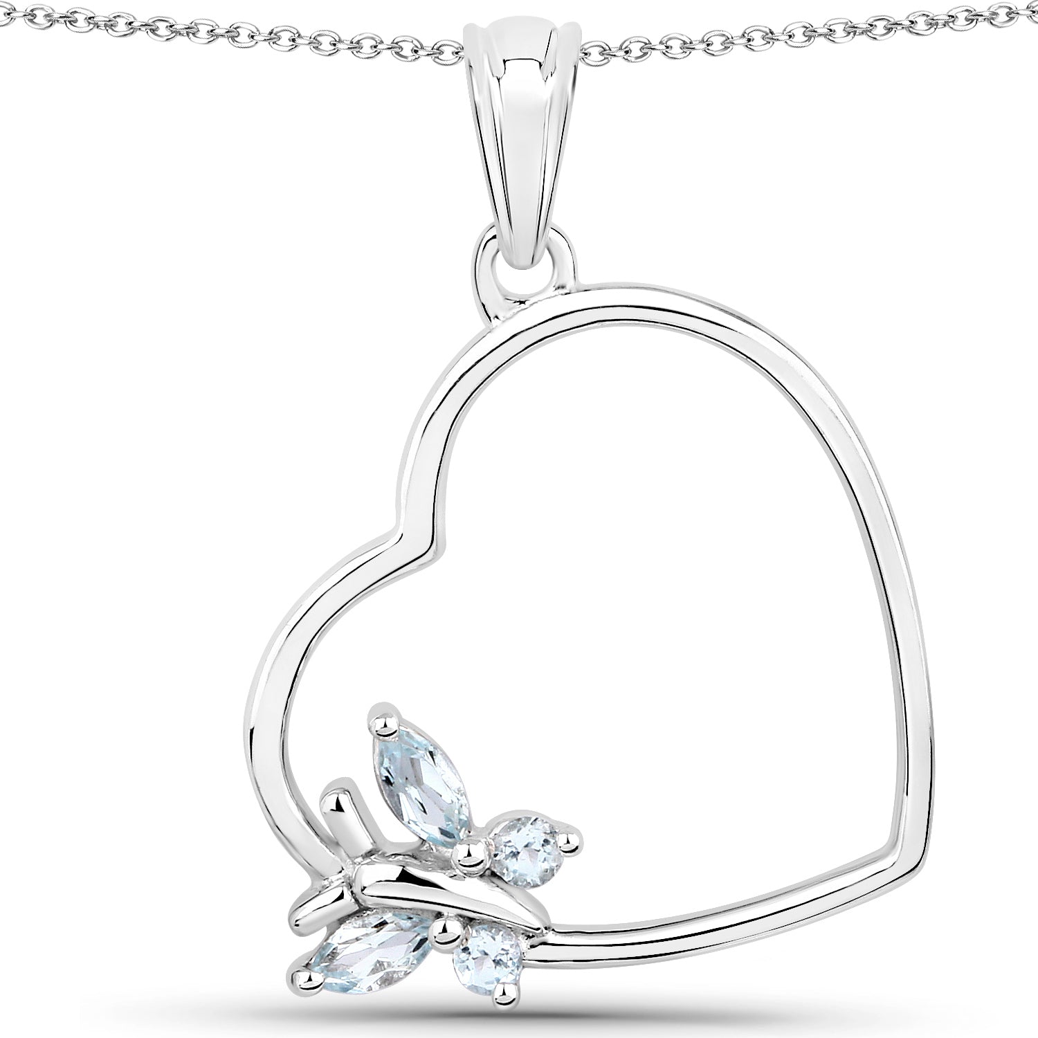 0.25 Carat Genuine Blue Topaz .925 Sterling Silver Pendant on sale at MyriadMart