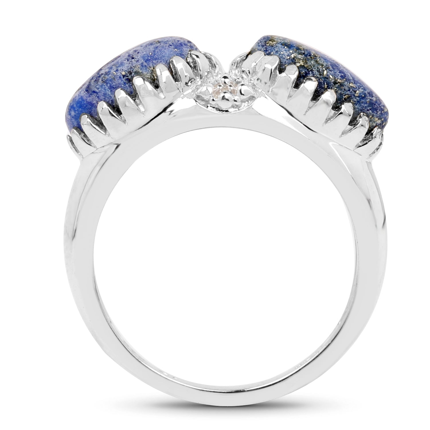 2.28 Carat Genuine Lapis Lazuli .925 Sterling Silver Ring on sale at MyriadMart