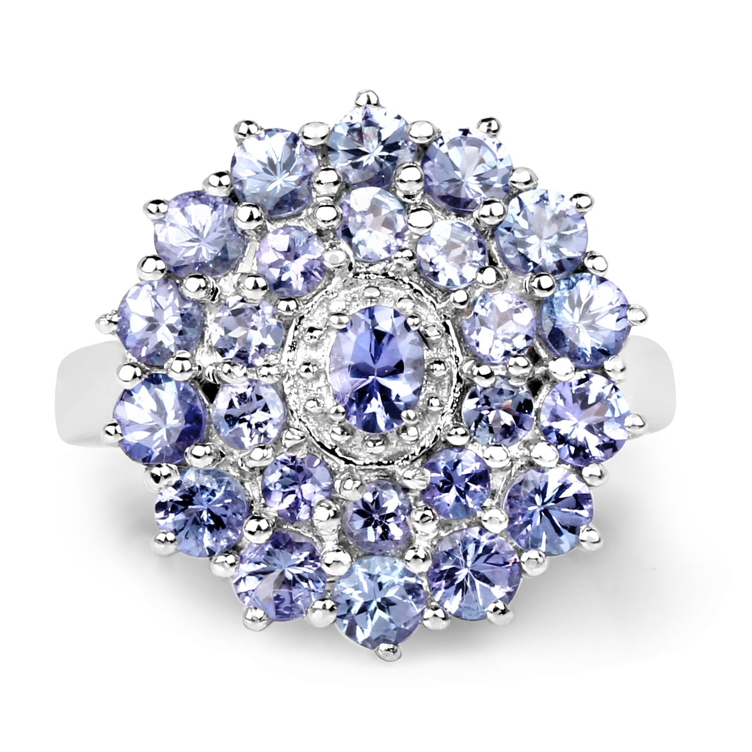 2.27 Carat Genuine Tanzanite .925 Sterling Silver Ring on sale at MyriadMart