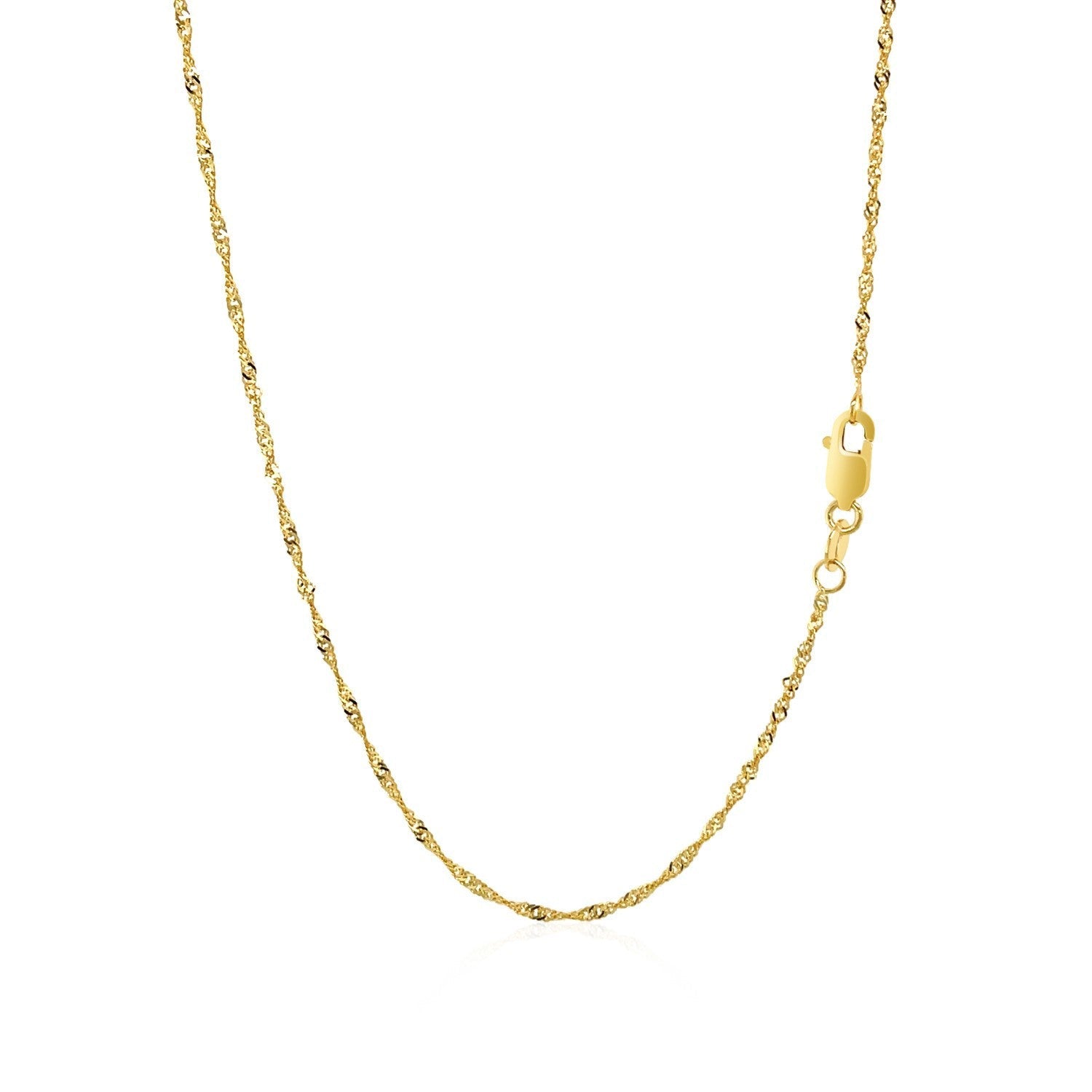 14k Yellow Gold Singapore Chain 1.5mm on sale at MyriadMart