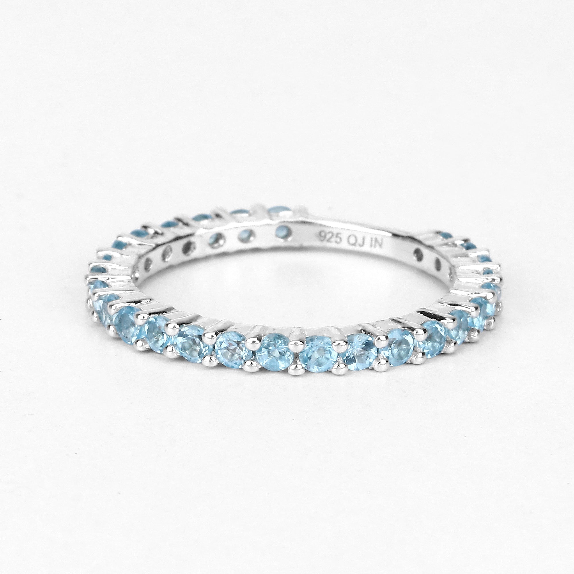 0.94 Carat Genuine Swiss Blue Topaz .925 Sterling Silver Ring on sale at MyriadMart