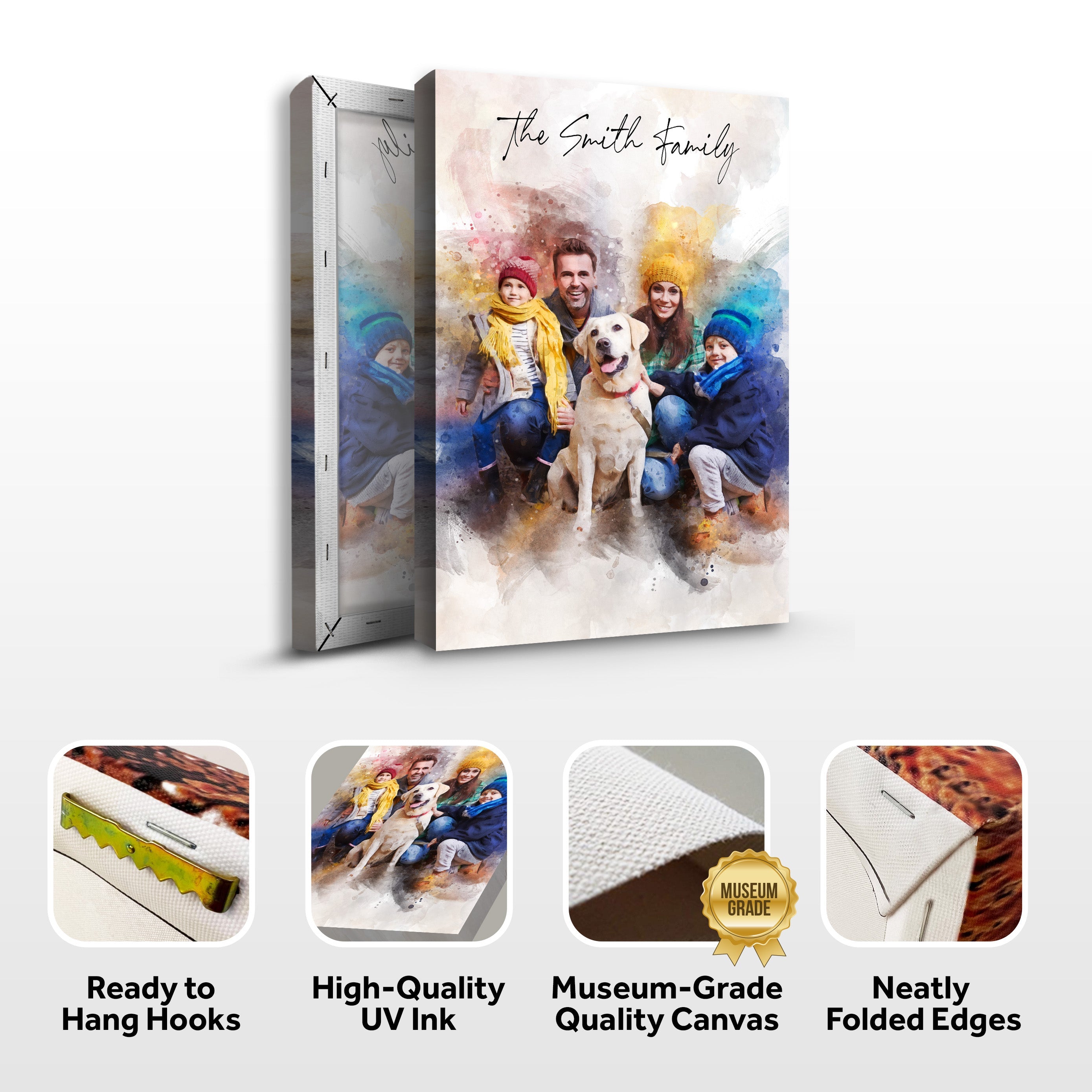 Custom Family Watercolor Portrait II on sale at MyriadMart