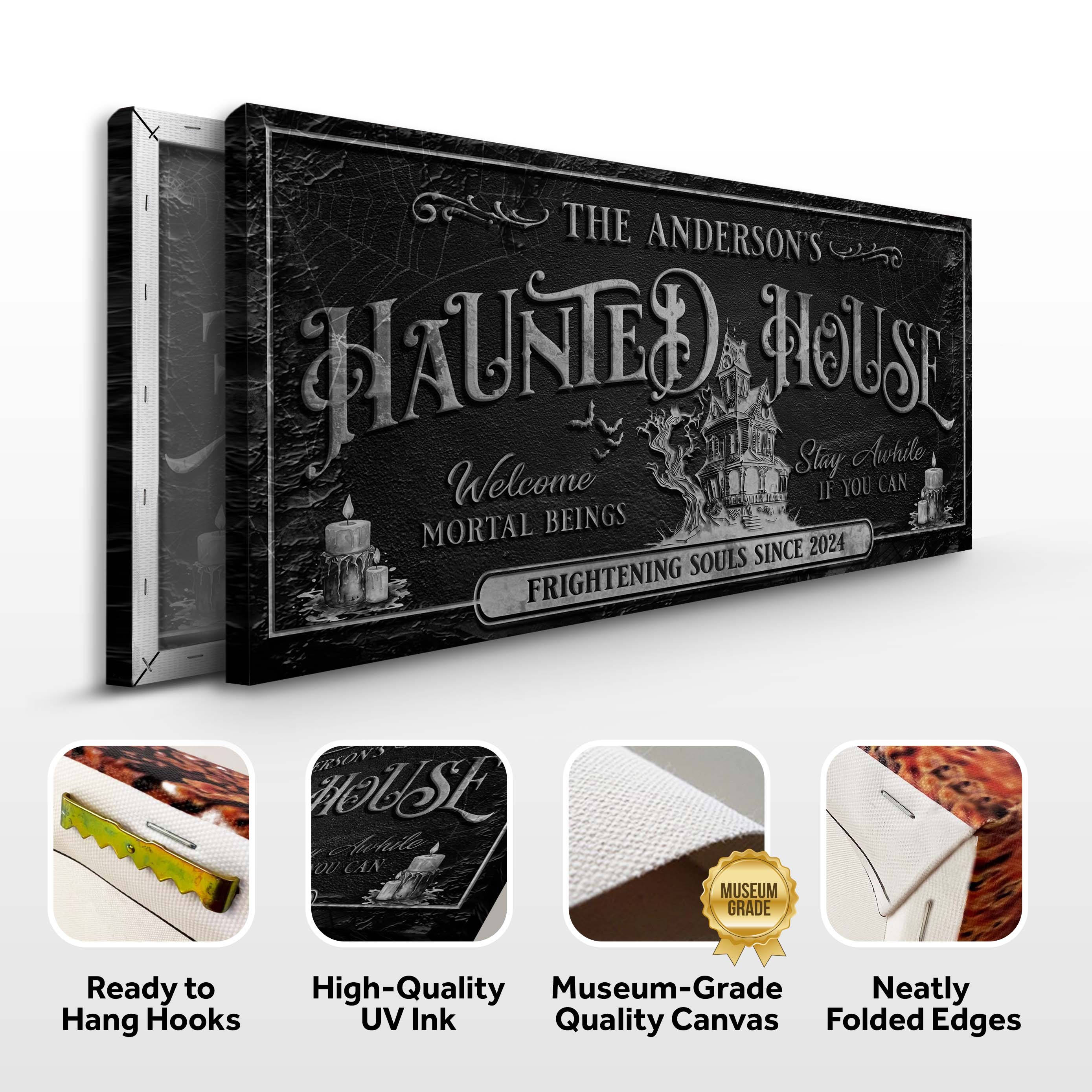 Personalized Haunted House Sign on sale at MyriadMart