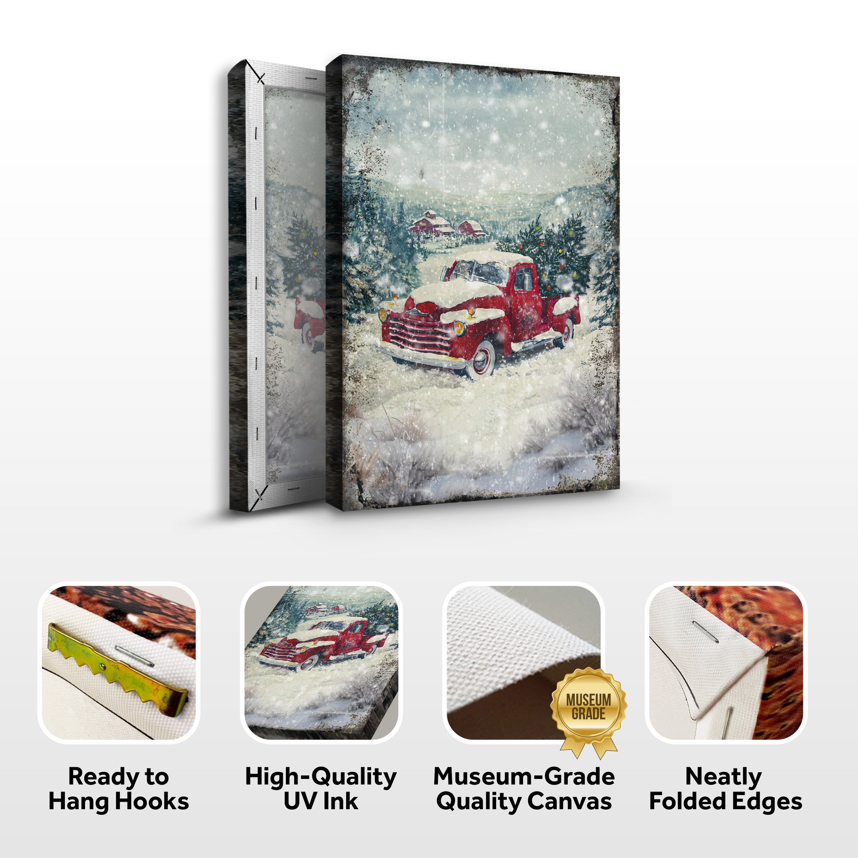 Vintage Truck With Christmas Tree Wall Art II on sale at MyriadMart