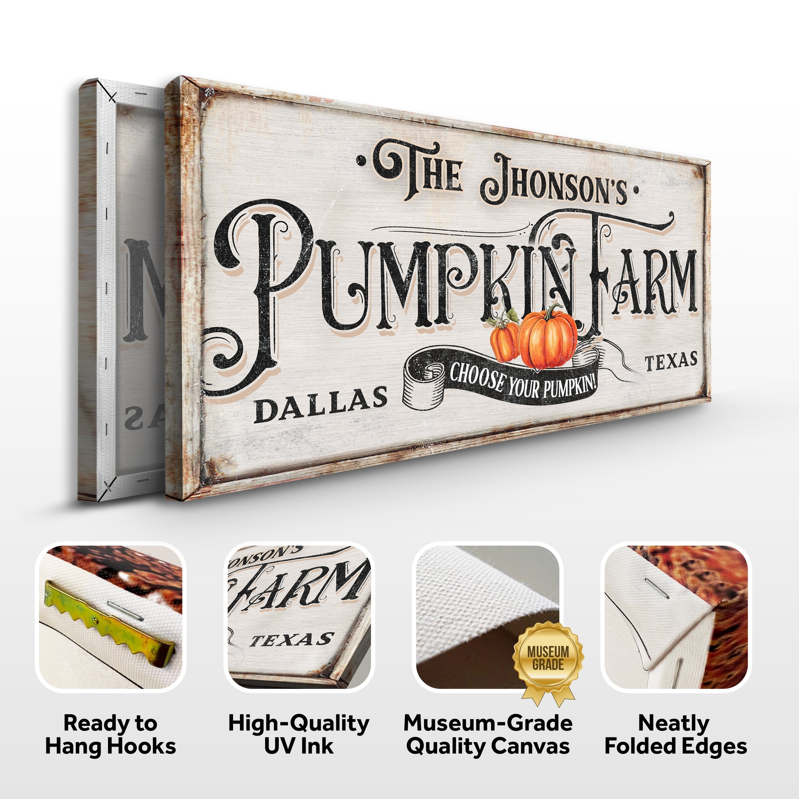 Family Pumpkin Farm Sign on sale at MyriadMart
