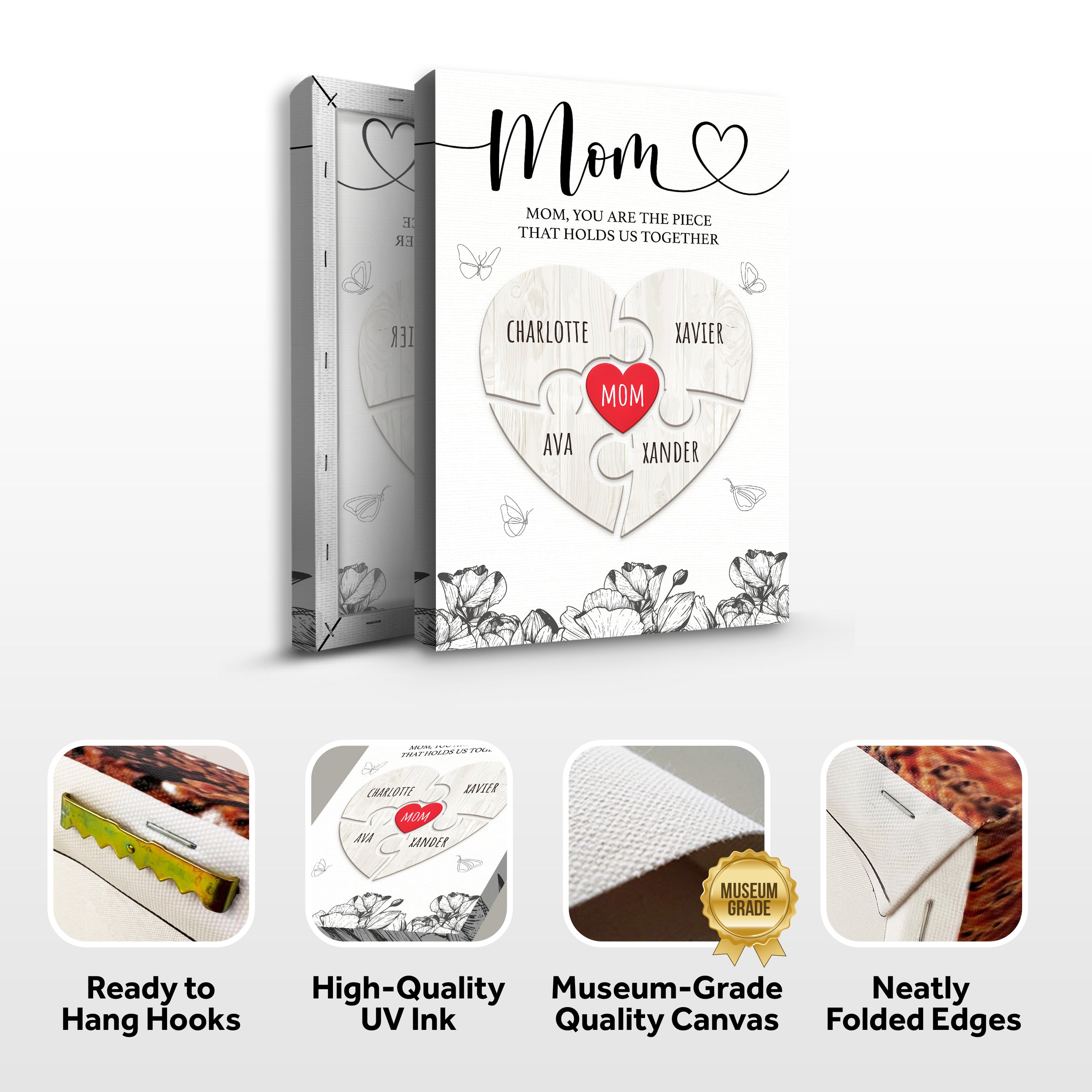 Mother's Day Sign The Piece That Holds Us Together III on sale at MyriadMart