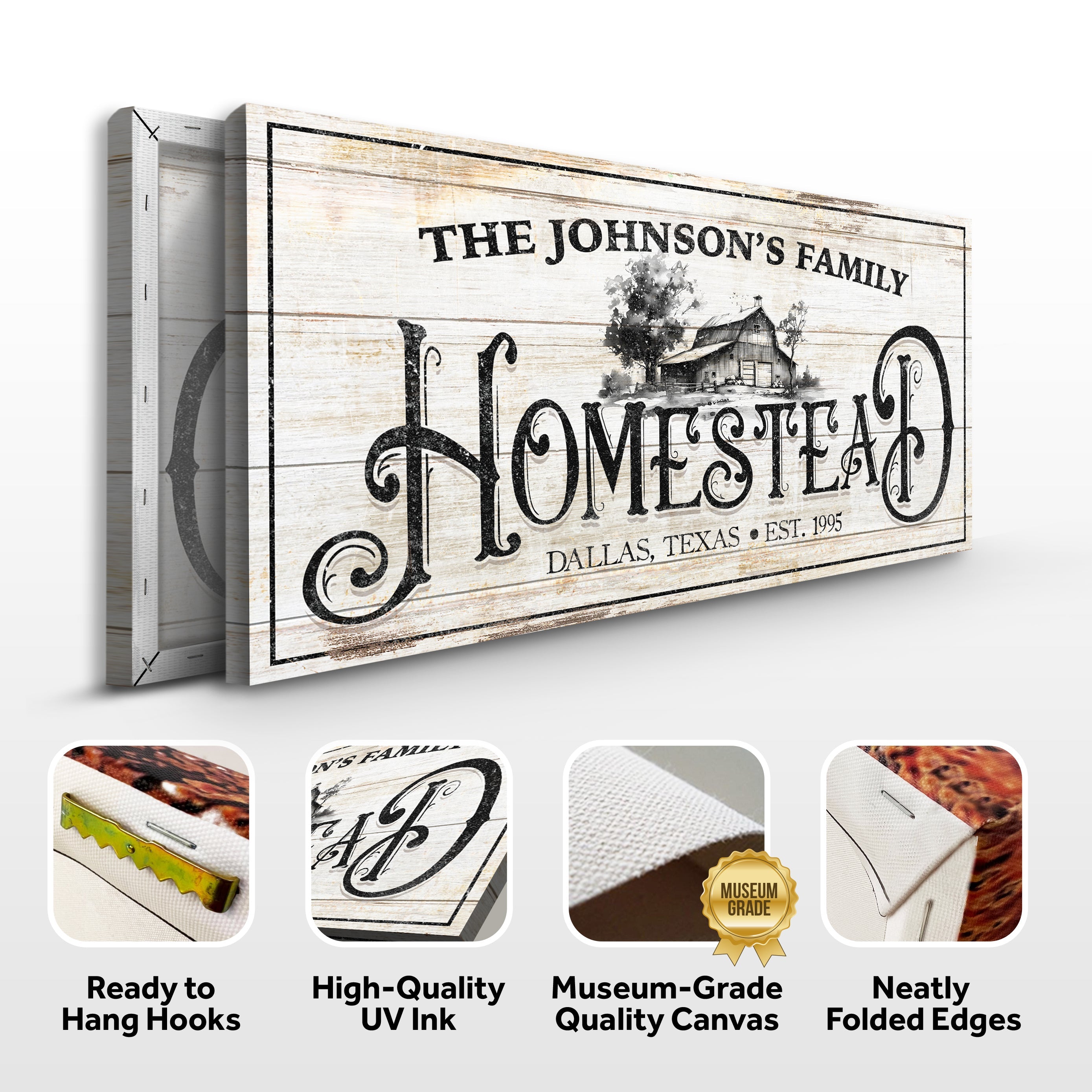 Vintage Farmhouse Homestead Sign on sale at MyriadMart