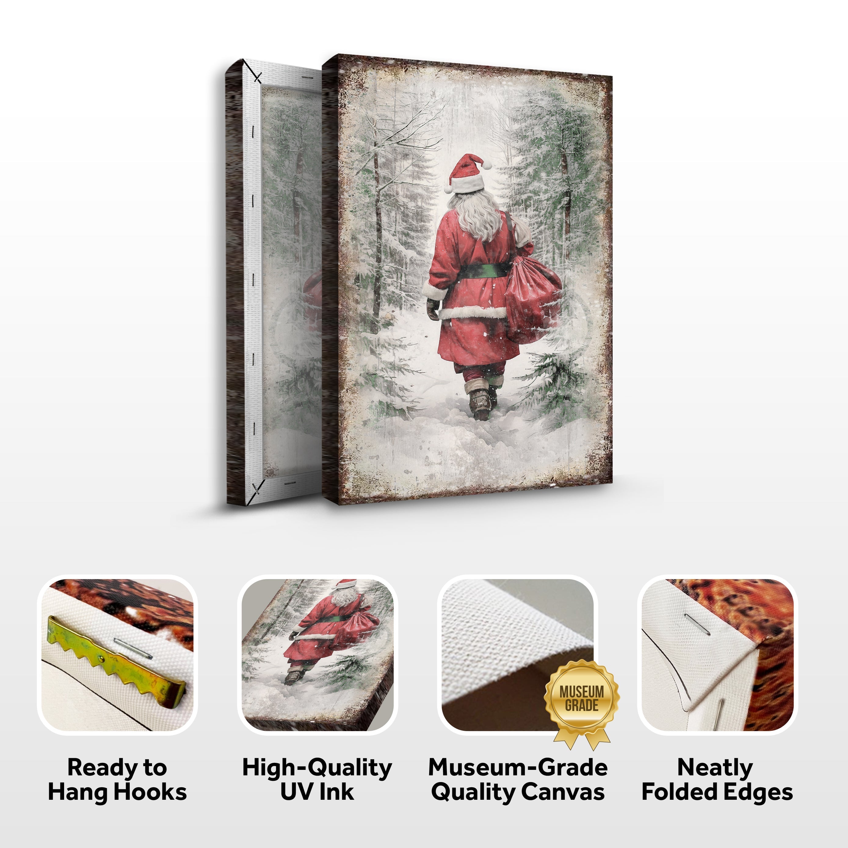 Vintage Christmas Santa Claus Wall Art V on sale at MyriadMart