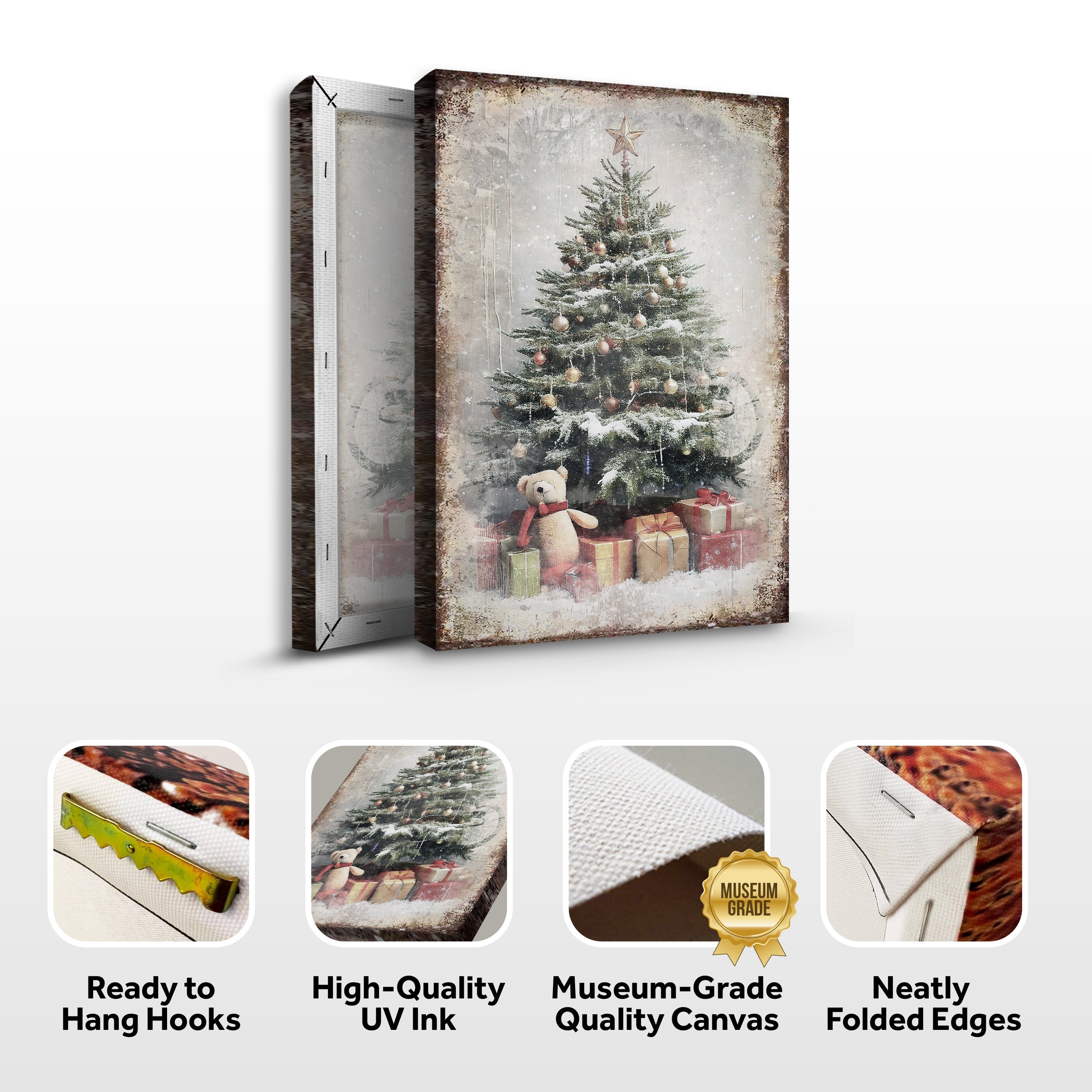 Vintage Christmas Tree With Gifts Wall Art II on sale at MyriadMart