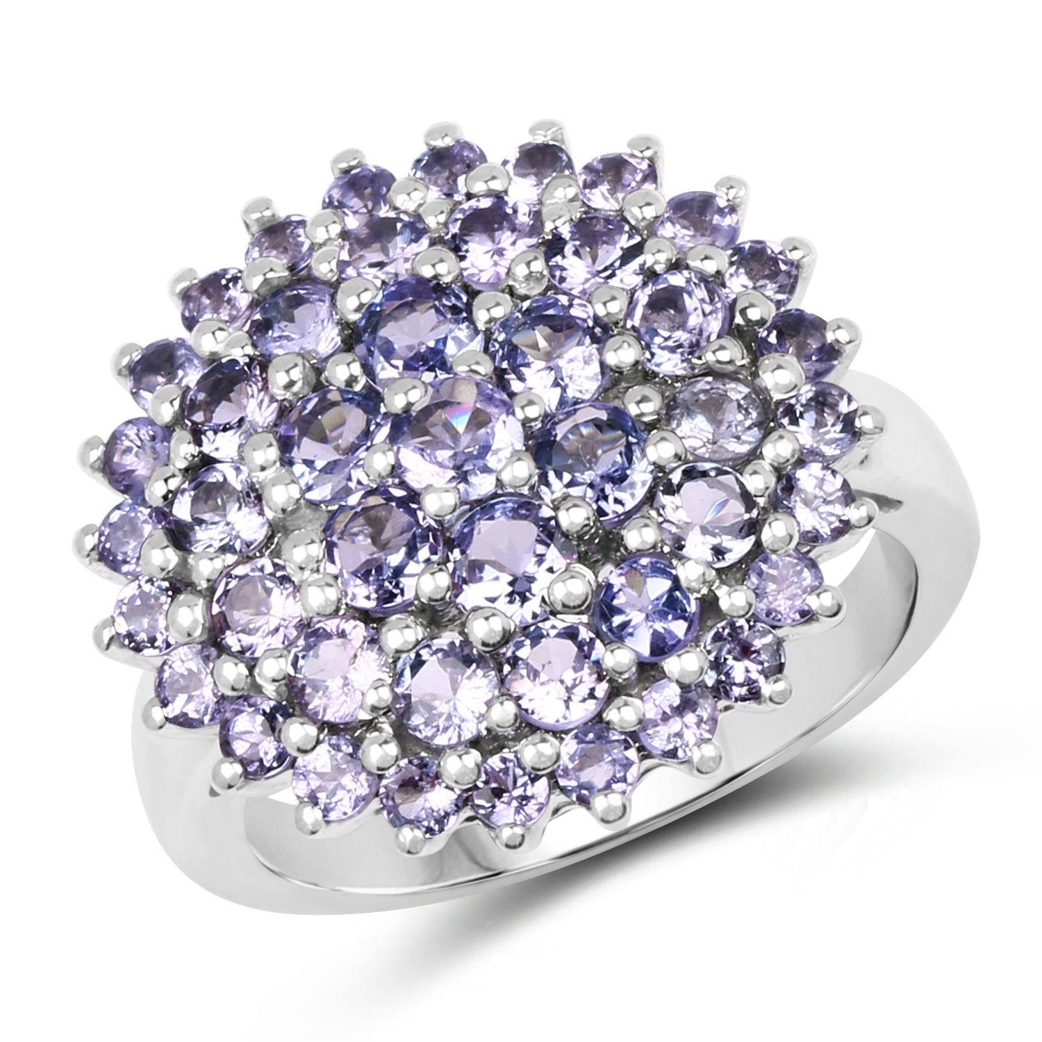 2.52 Carat Genuine Tanzanite .925 Sterling Silver Ring on sale at MyriadMart