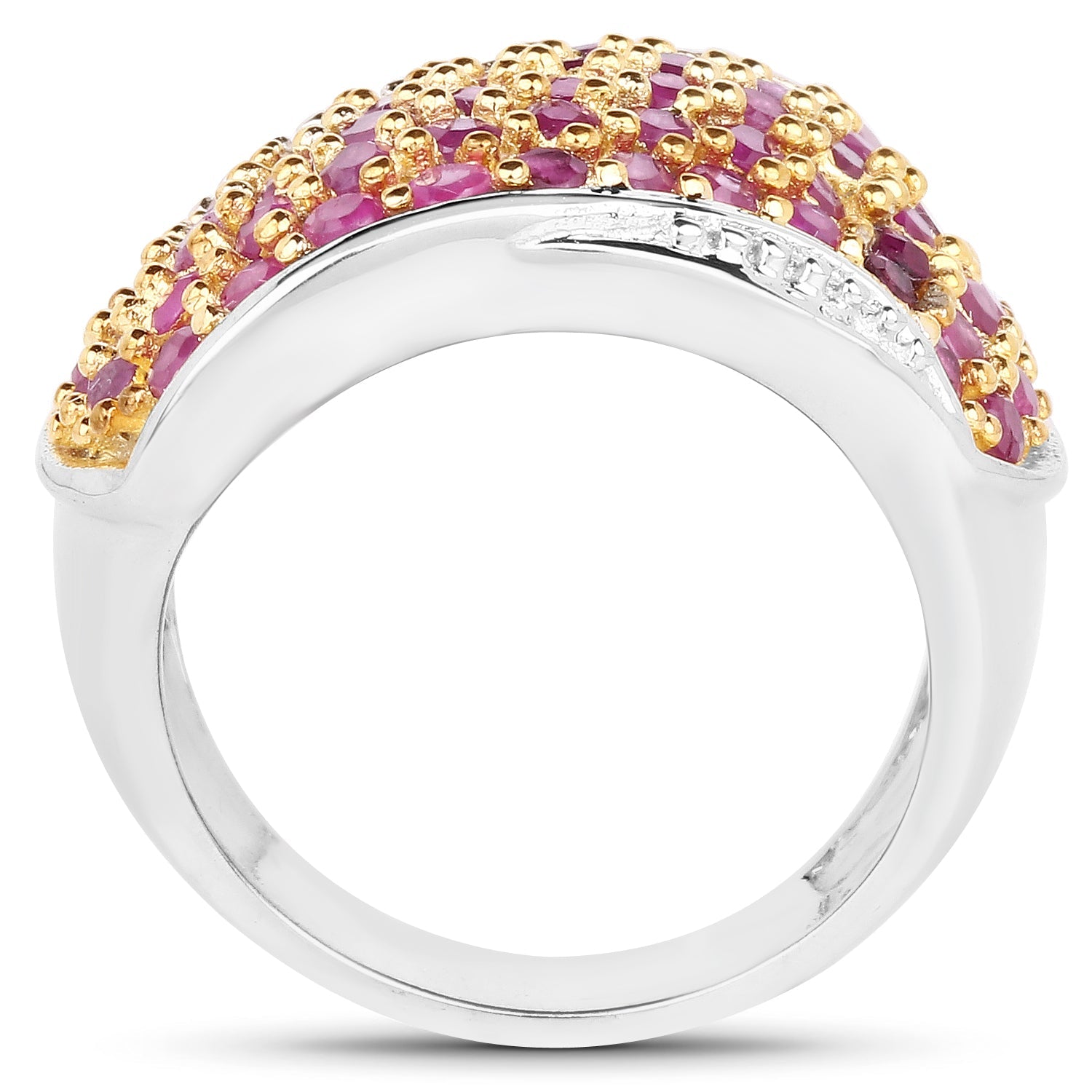 2.49 Carat Genuine Ruby .925 Sterling Silver Ring on sale at MyriadMart