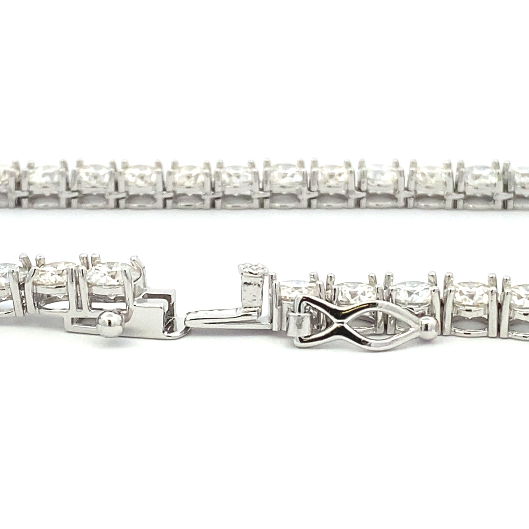 45.00ct Moissanite Tennis Necklace Sterling Silver on sale at MyriadMart