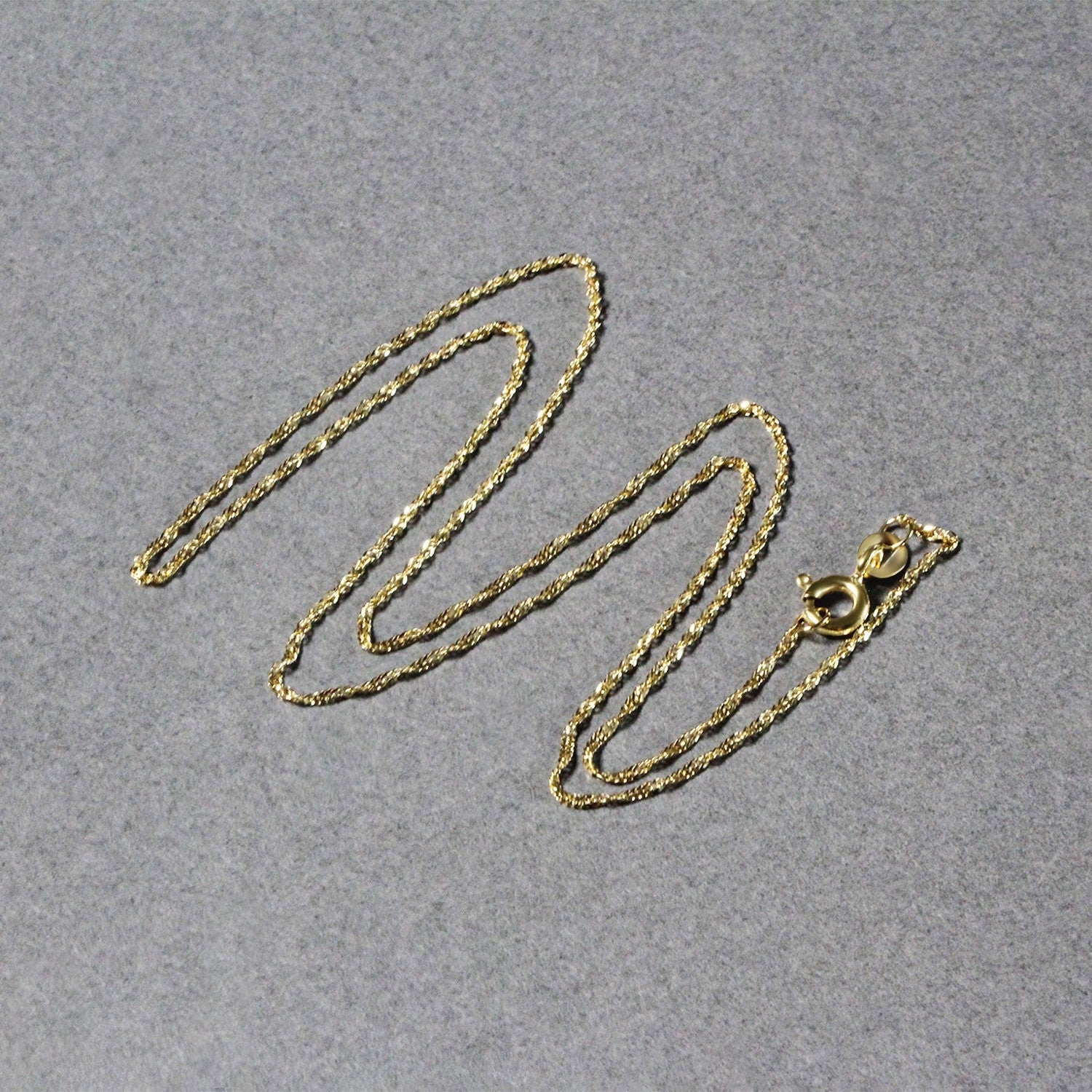 14k Yellow Gold Singapore Chain 1.0mm on sale at MyriadMart