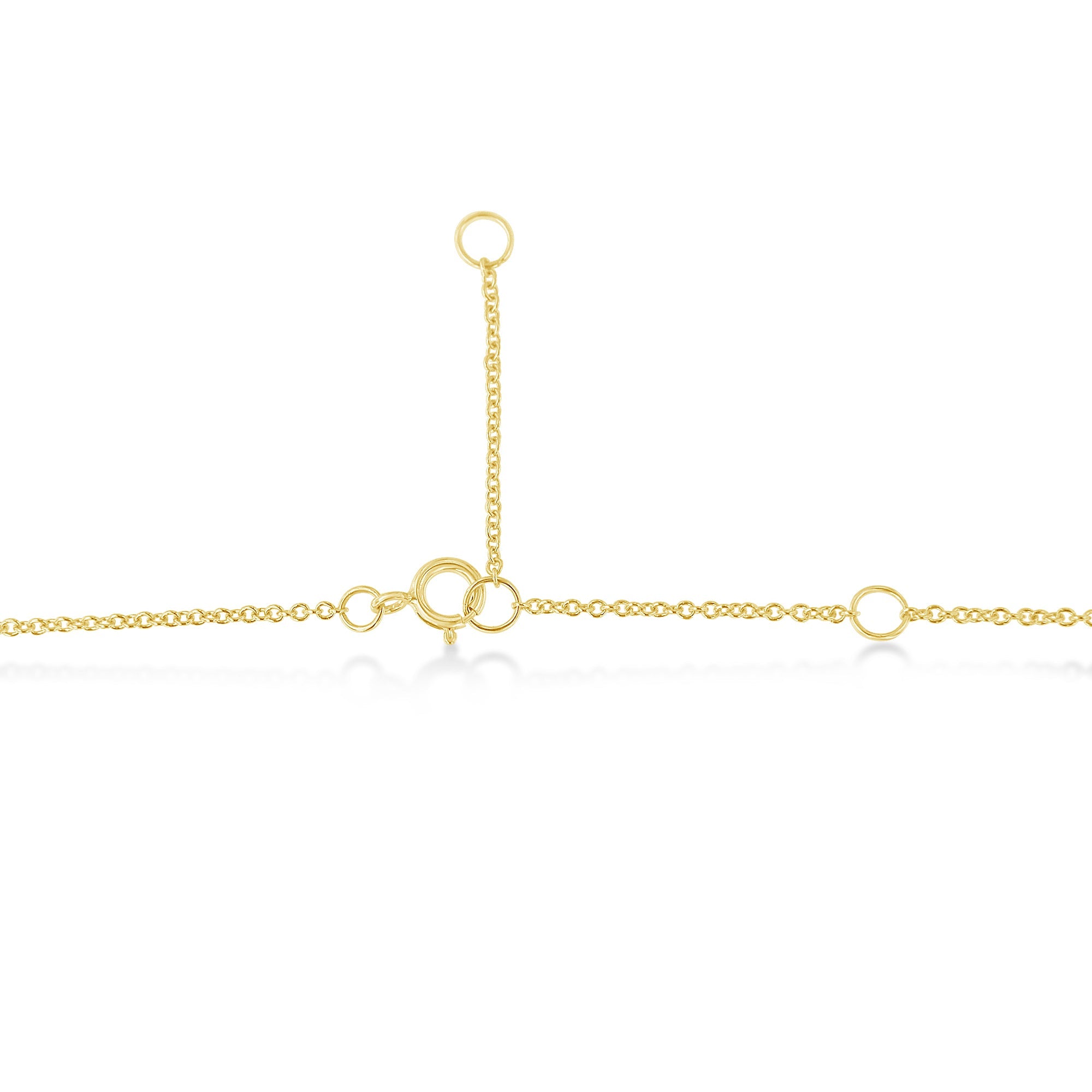 10K Yellow Gold 1/2 Carat Round Brilliant-Cut Diamond Modern Bezel-Set Solitaire 16"-18" Pendant Necklace H-I Color, SI2-I1 Clarity on sale at MyriadMart