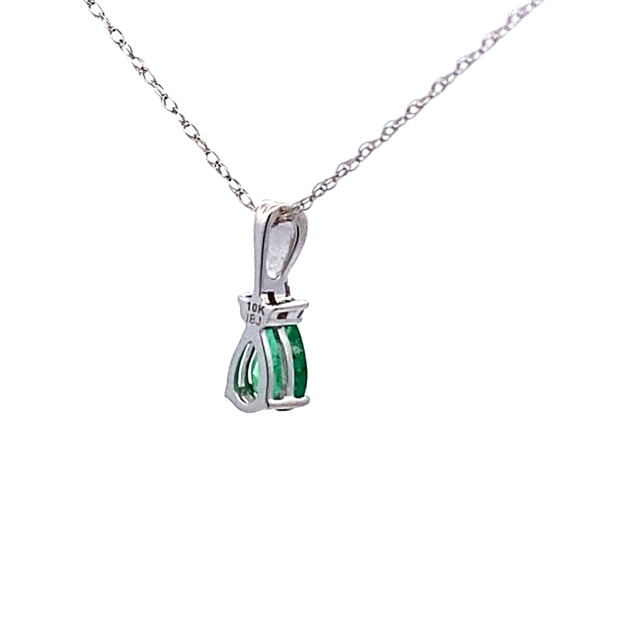 .29ct Emerald Diamond Fashion Pendants 10KT White Gold on sale at MyriadMart
