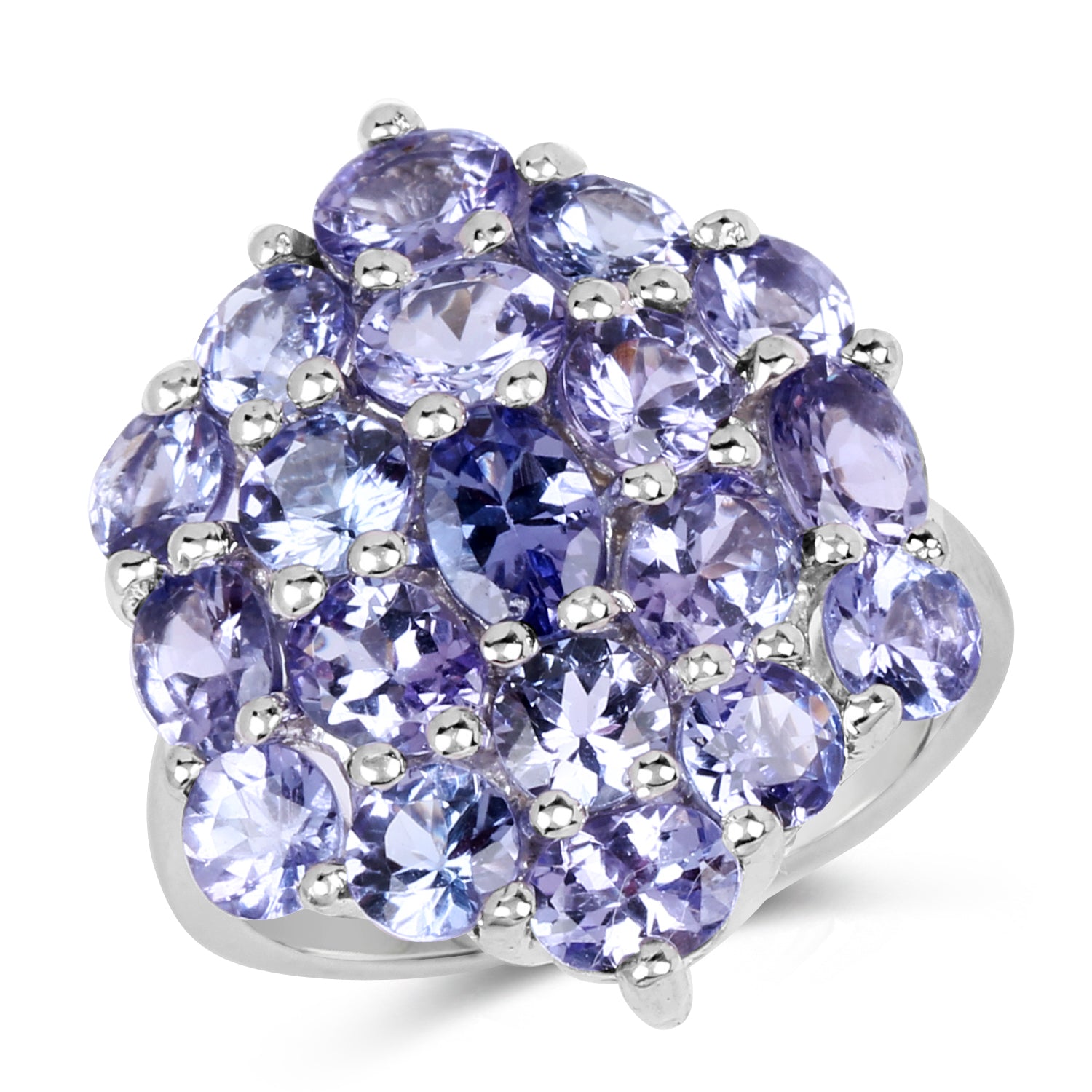 5.28 Carat Genuine Tanzanite .925 Sterling Silver Ring on sale at MyriadMart