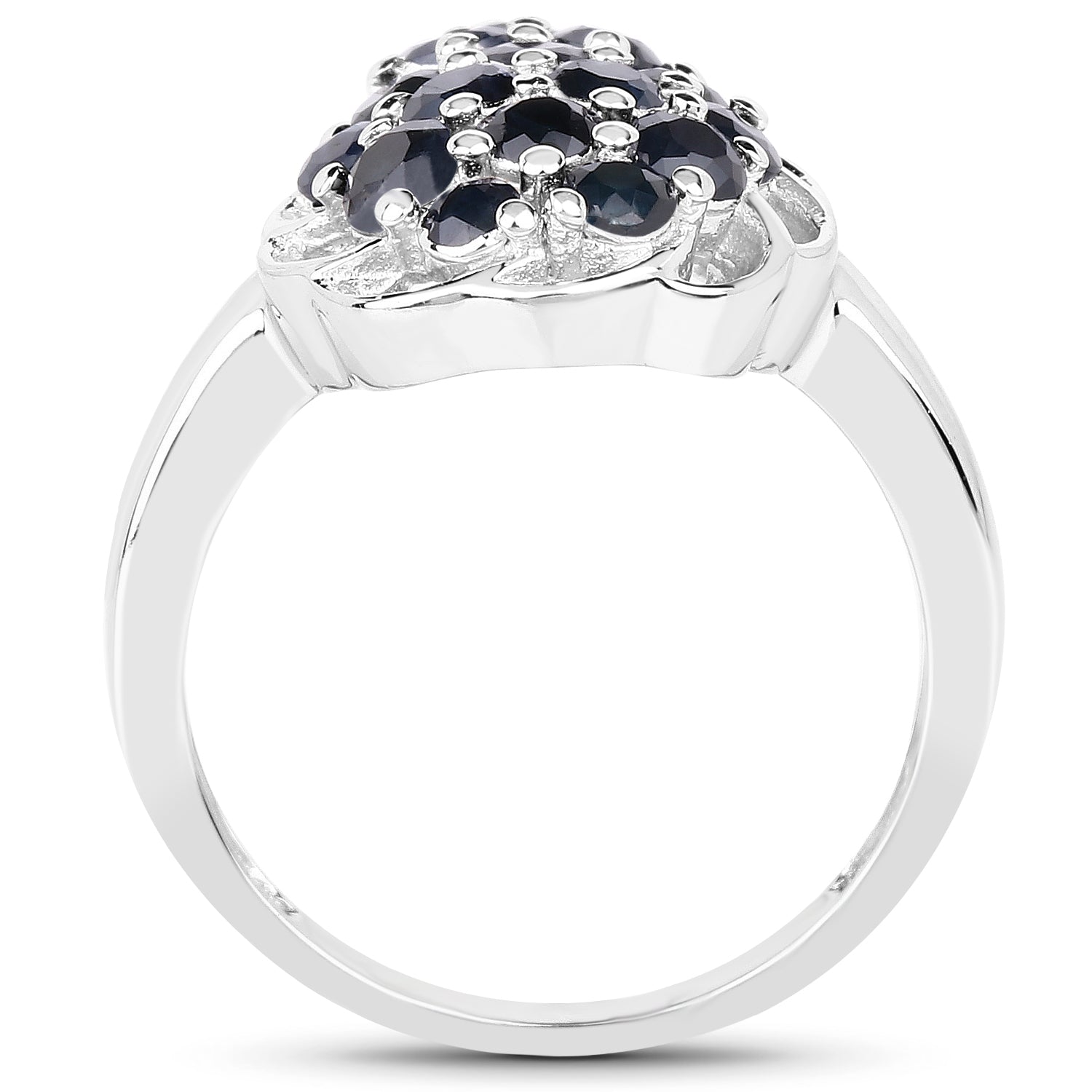 1.62 Carat Genuine Blue Sapphire .925 Sterling Silver Ring on sale at MyriadMart