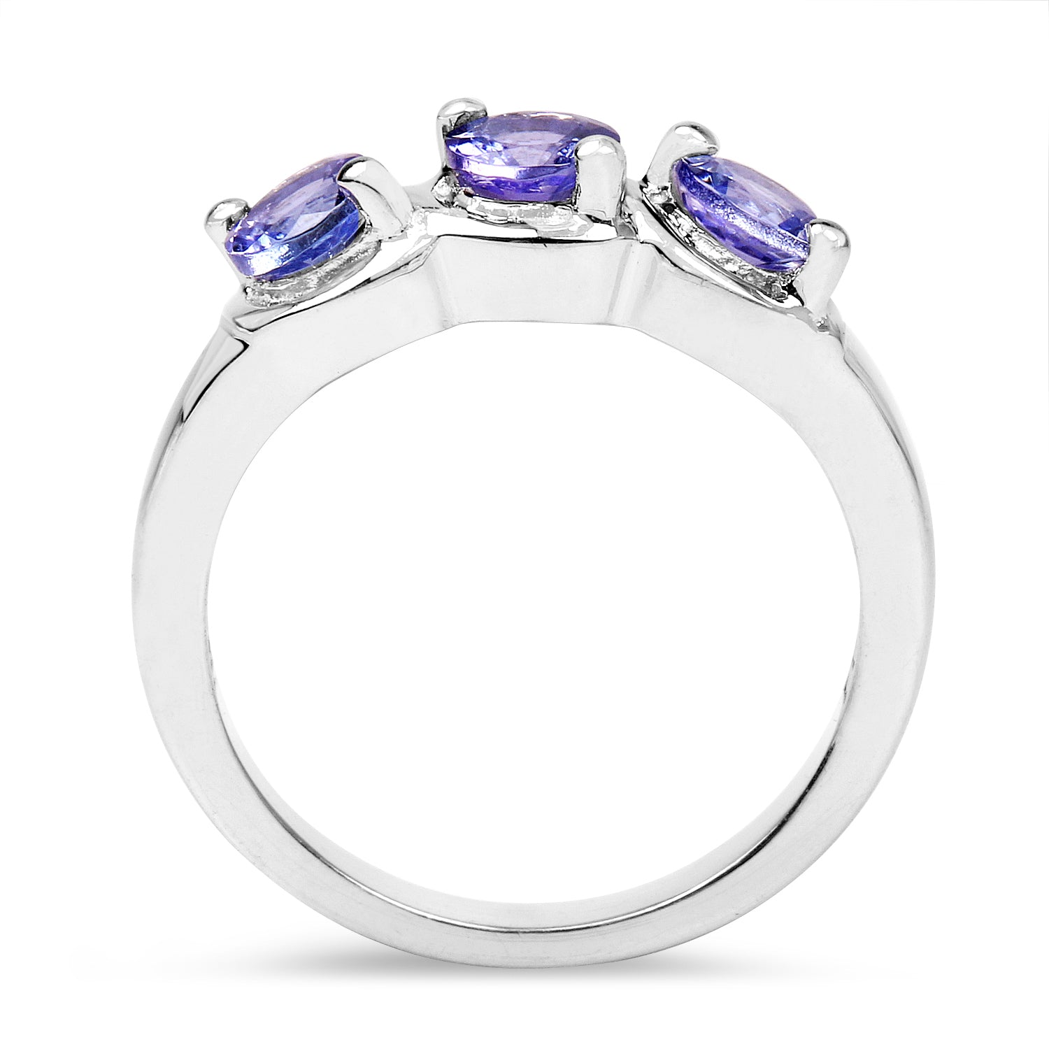 1.05 Carat Genuine Tanzanite .925 Sterling Silver Ring on sale at MyriadMart