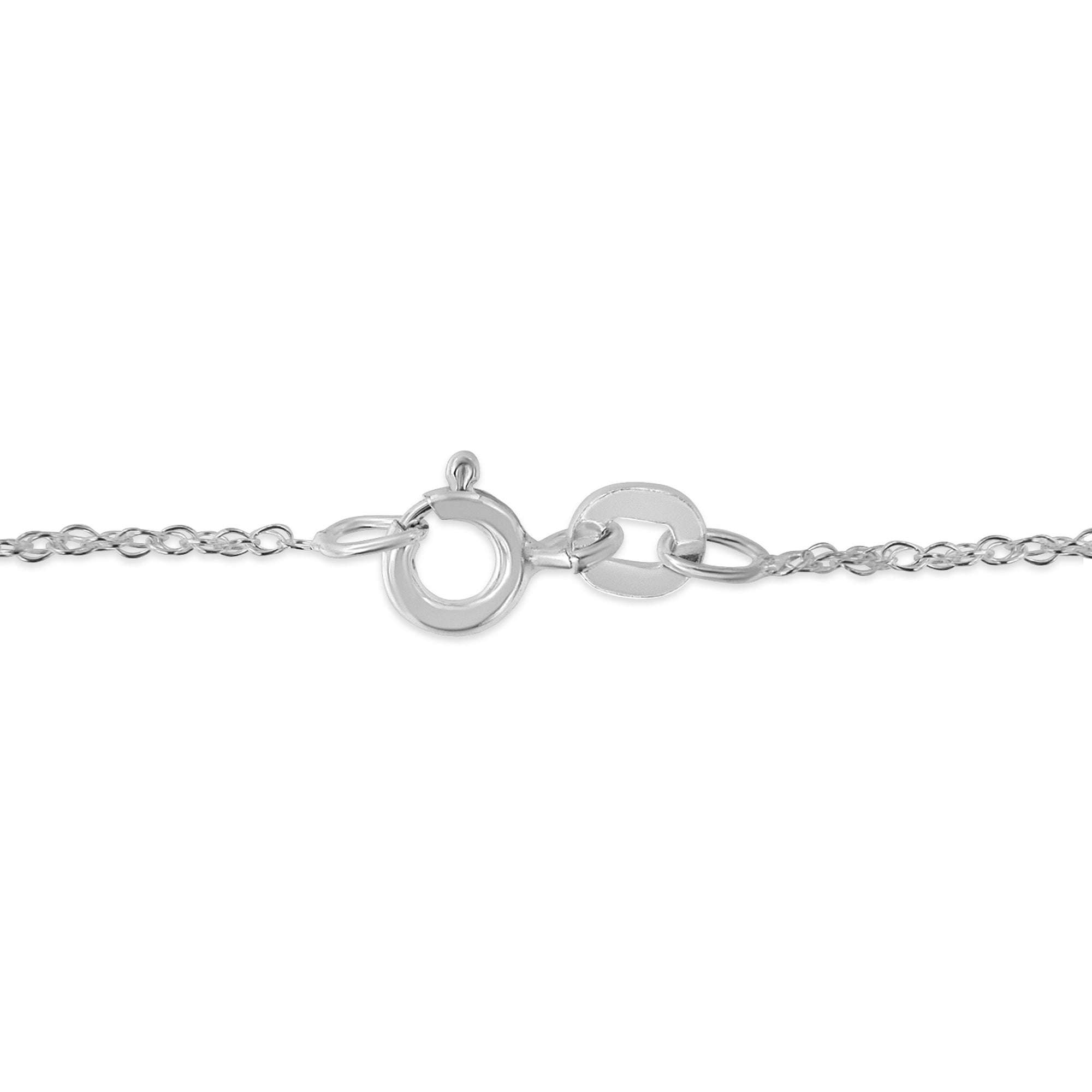 .925 Sterling Silver Diamond Accent Bypass Curve 18" Pendant Necklace I-J Color, I3 Clarity on sale at MyriadMart
