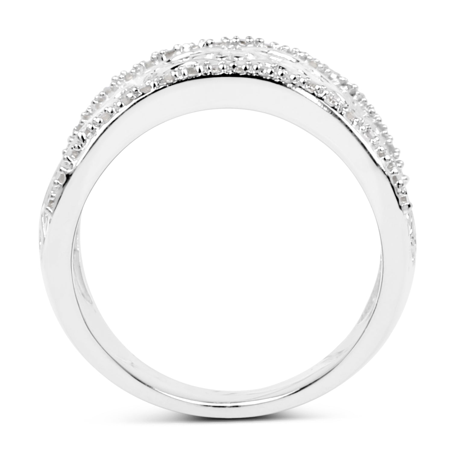 0.25 Carat Genuine White Diamond .925 Sterling Silver Ring on sale at MyriadMart