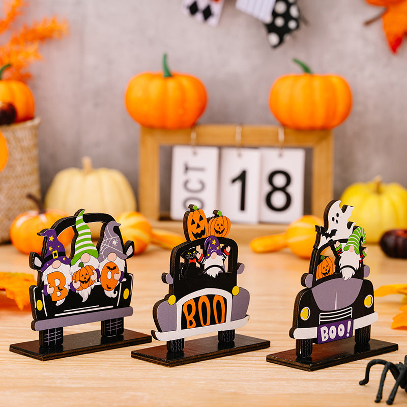 3-Piece Halloween Element Car-Shape Ornaments - MyriadMart