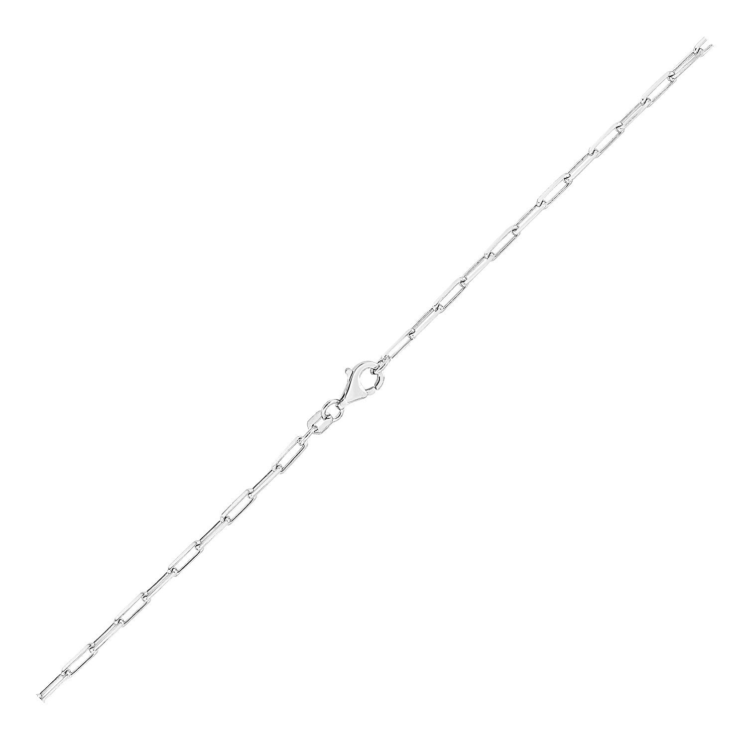 Sterling Silver Rhodium Plated Paperclip Chain 3.0 mm on sale at MyriadMart