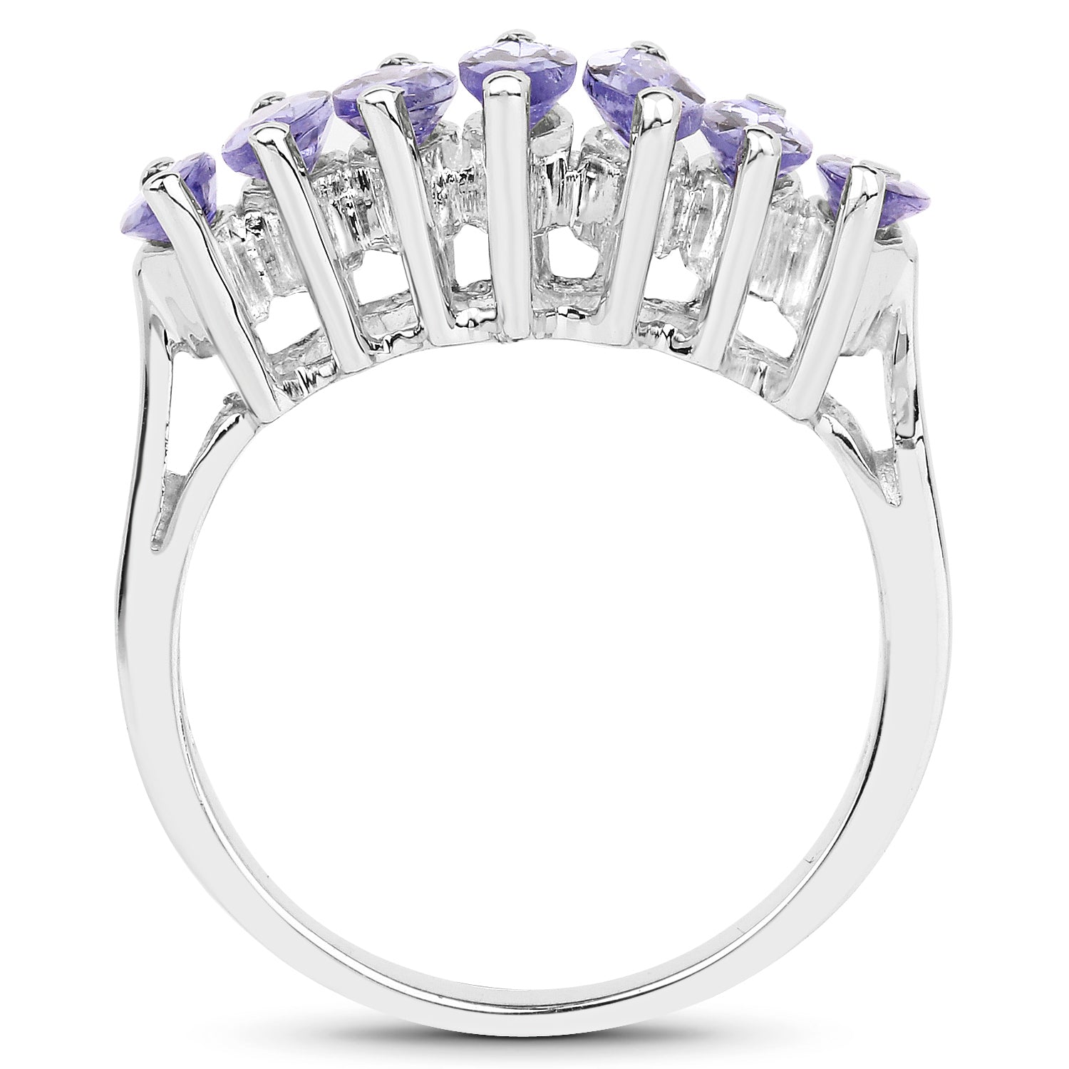 1.68 Carat Genuine Tanzanite .925 Sterling Silver Ring on sale at MyriadMart