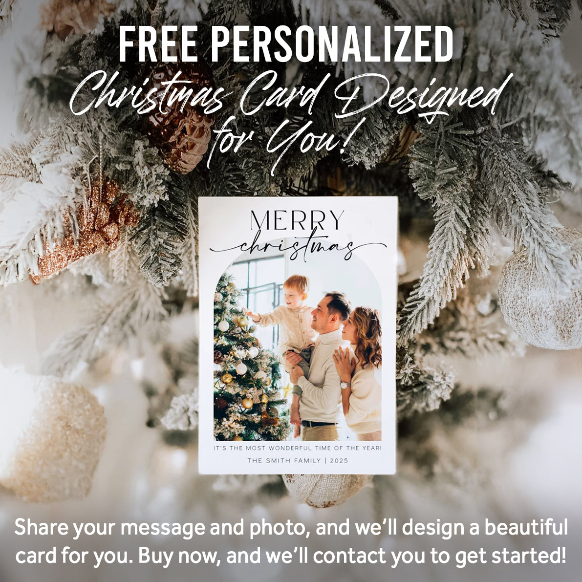 Vintage Christmas Tree Wall Art with Free Personalized Christmas Card on sale at MyriadMart