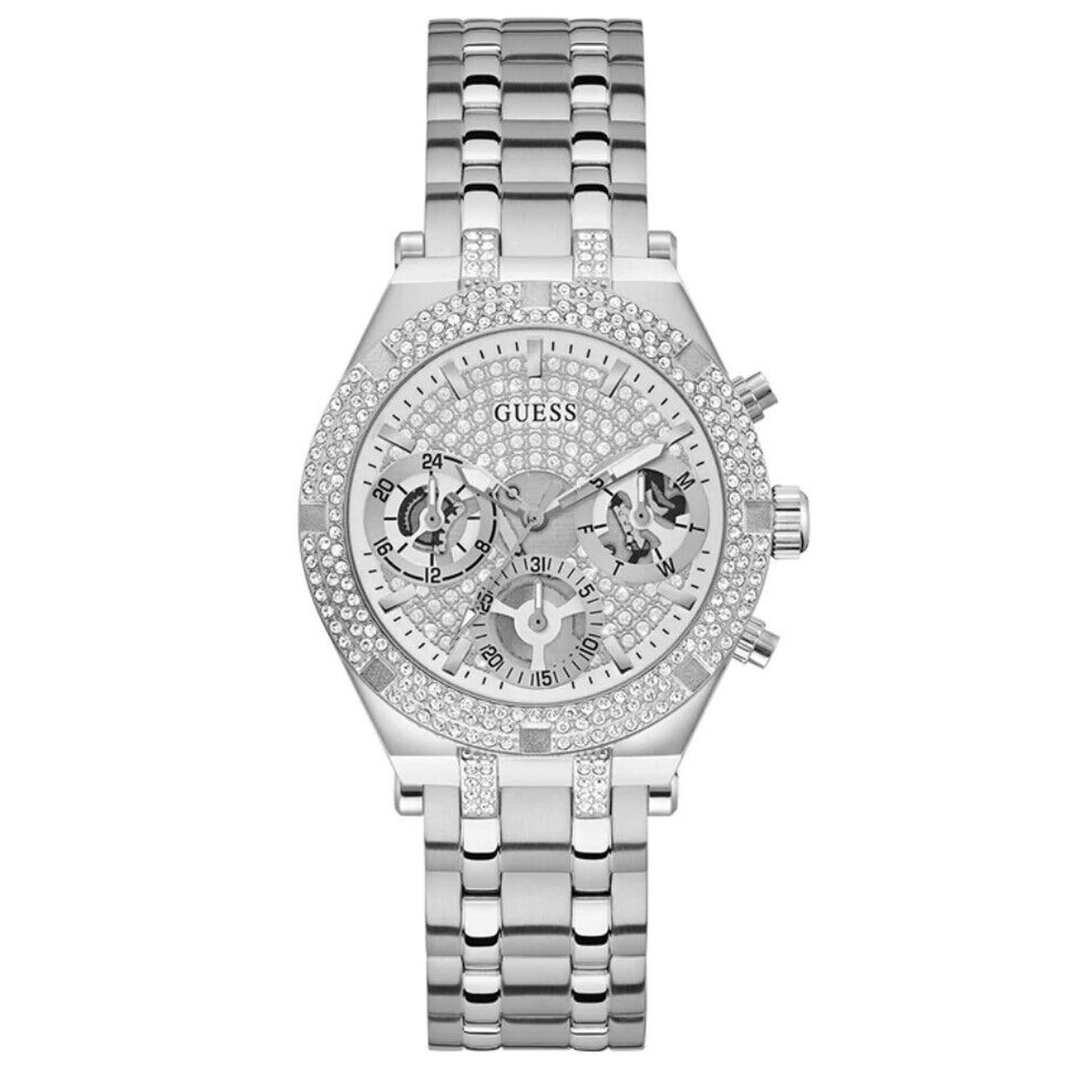 Guess Women's Silver Tone Multi-function on sale at MyriadMart