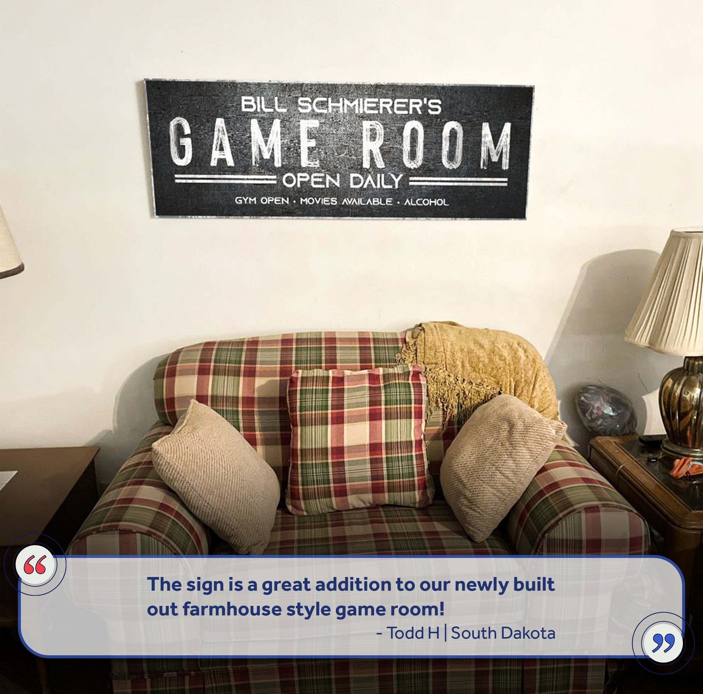 Family Game Room Sign on sale at MyriadMart