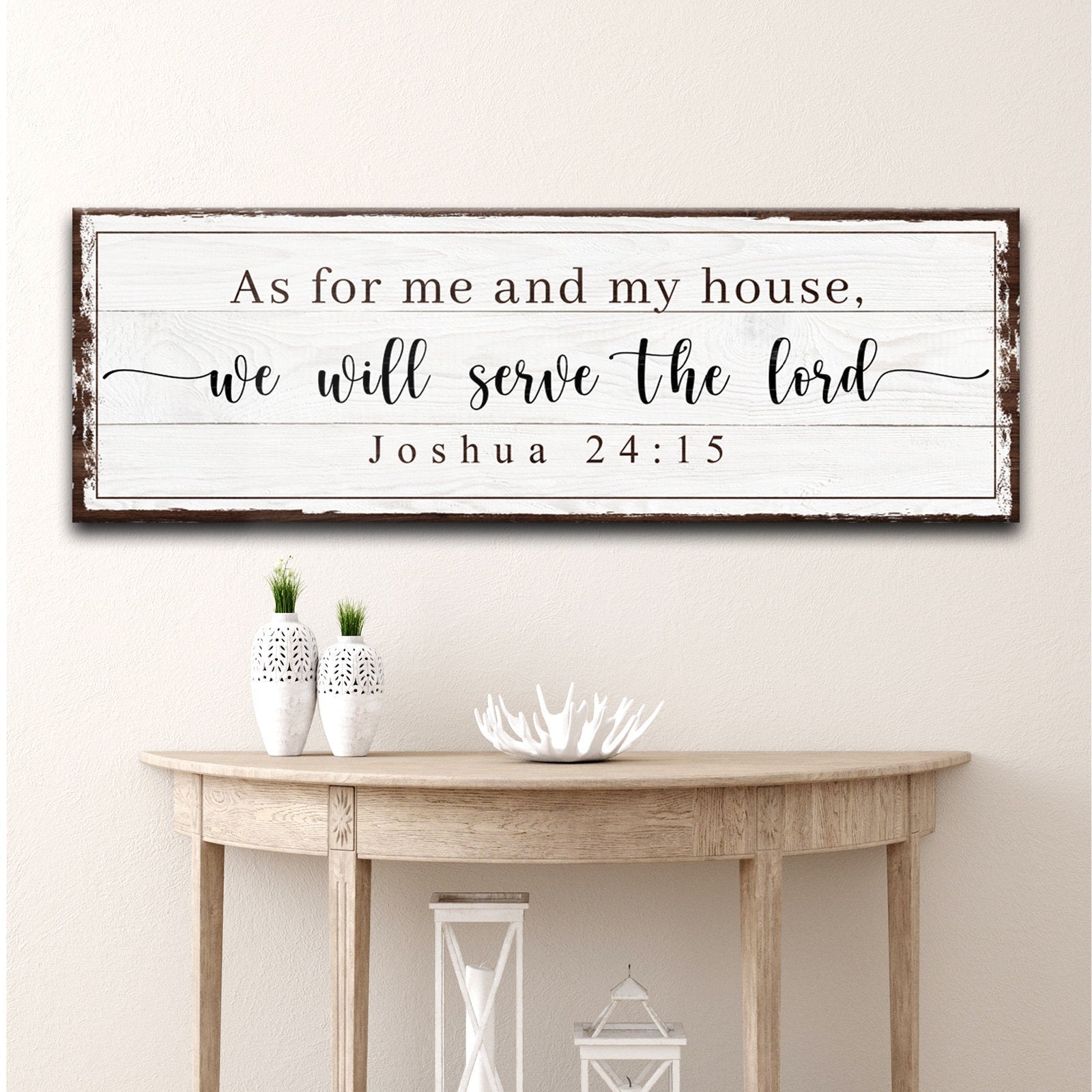 As For Me And My House We Will Serve The Lord Sign on sale at MyriadMart