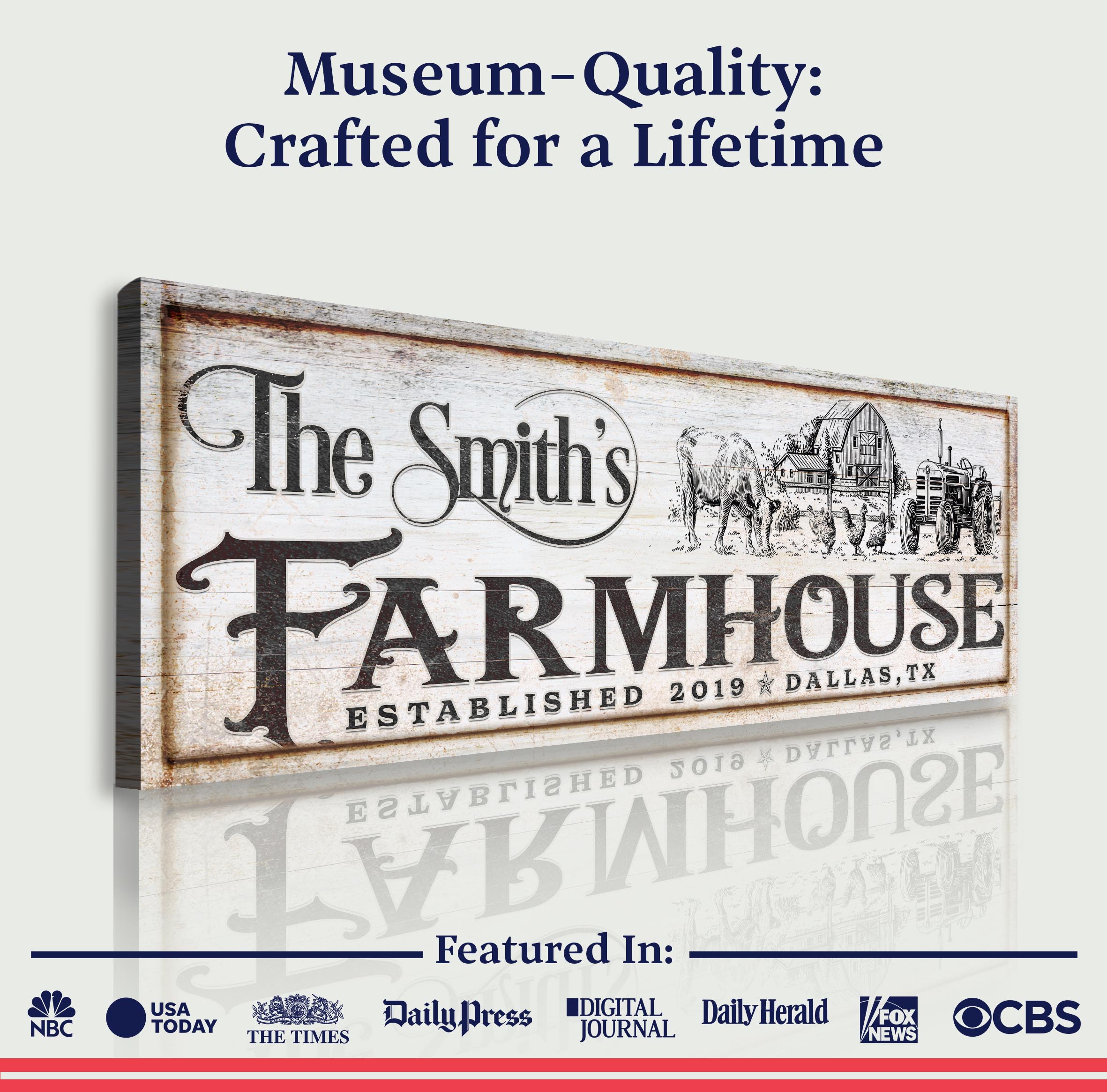 Vintage Rust Farmhouse Sign II on sale at MyriadMart