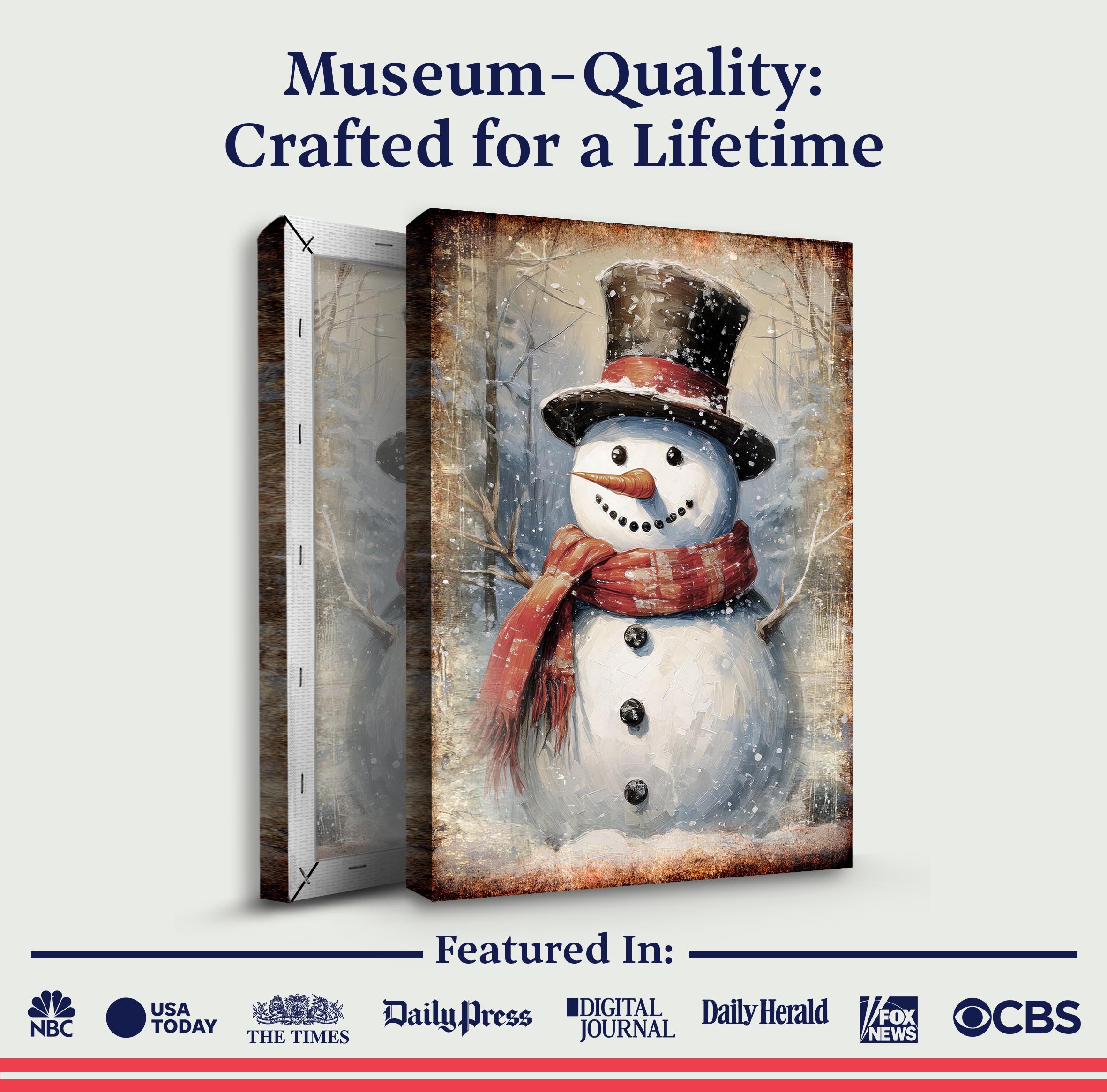 Vintage Snowman Christmas Wall Art on sale at MyriadMart