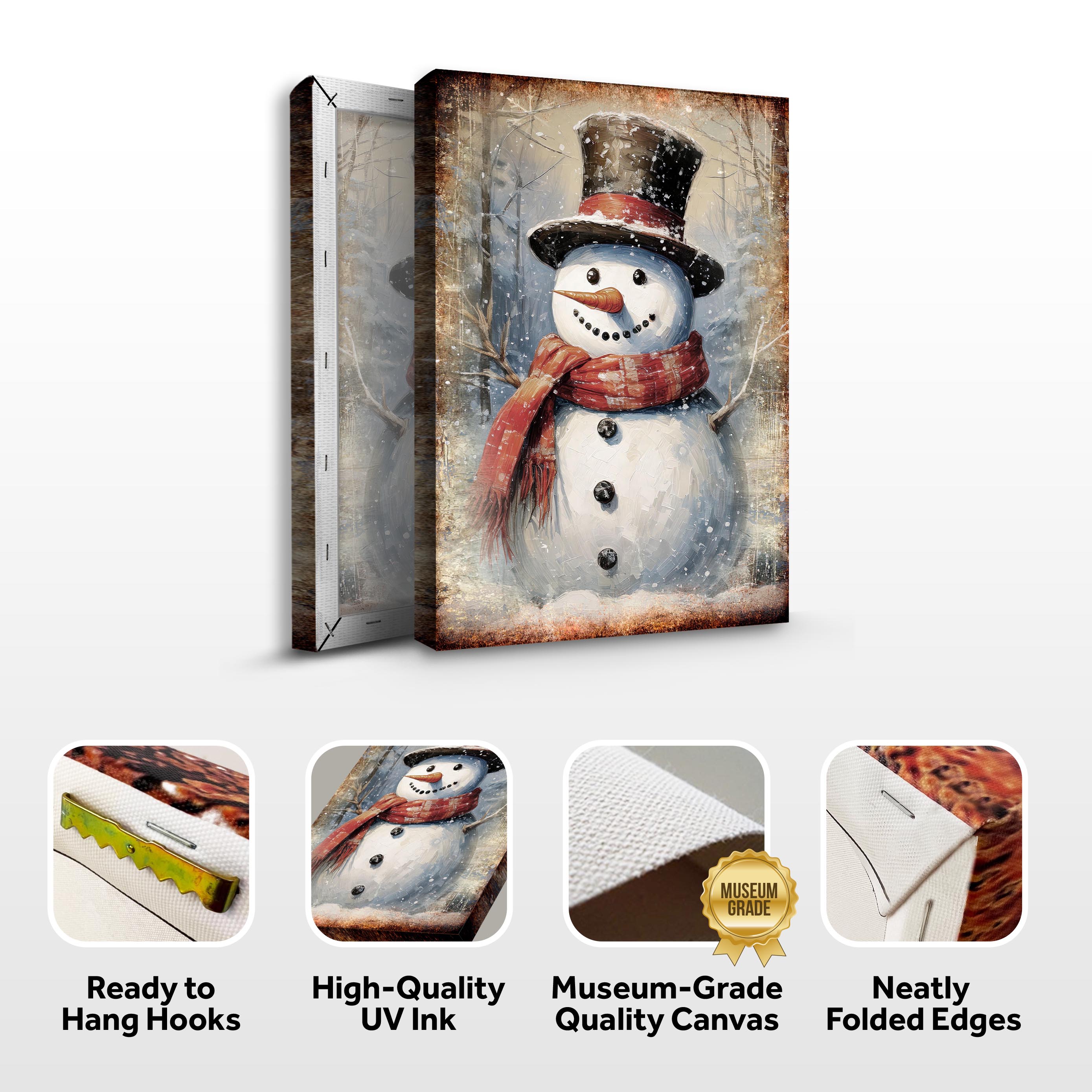 Vintage Snowman Christmas Wall Art on sale at MyriadMart