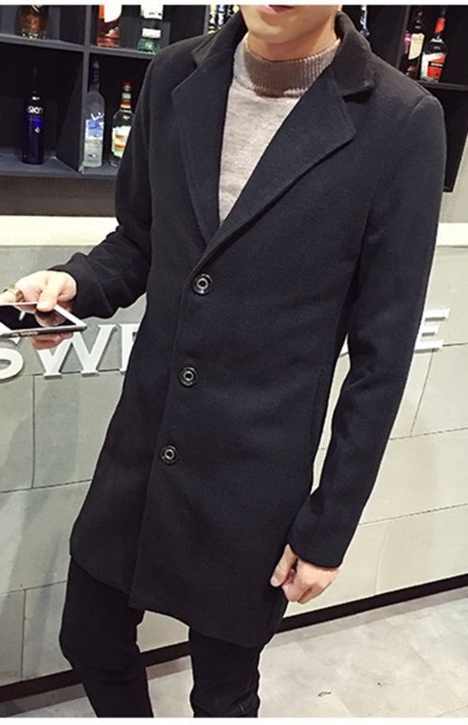 Men's Long Woolen Coat on sale at MyriadMart