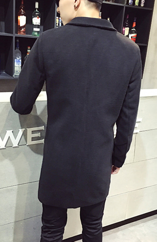 Men's Long Woolen Coat on sale at MyriadMart