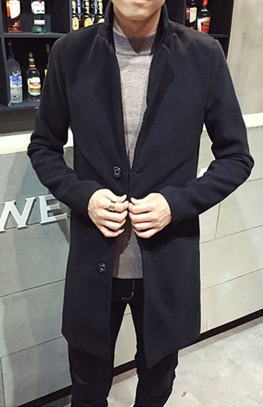 Men's Long Woolen Coat on sale at MyriadMart
