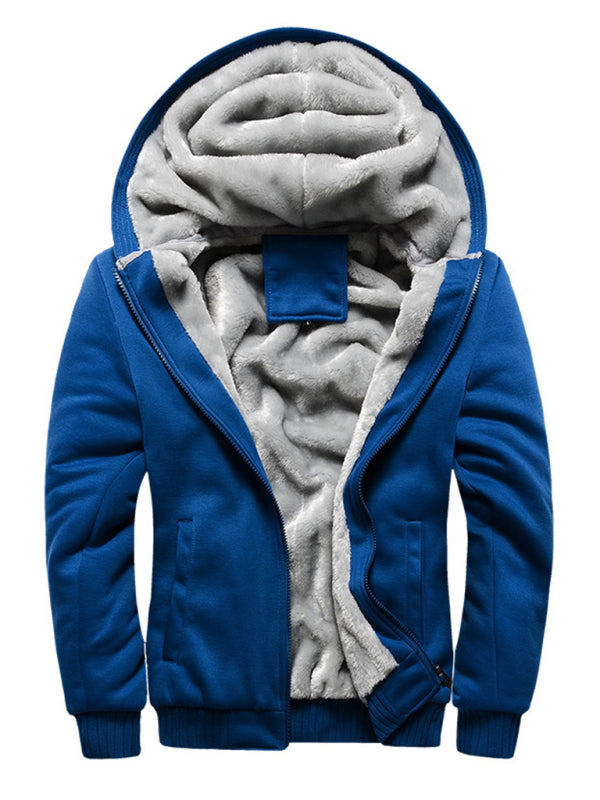 Men's Sweater Hooded Loose Sports Fleece Thickening Men's Coat on sale at MyriadMart