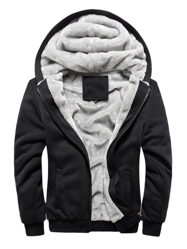 Men's Sweater Hooded Loose Sports Fleece Thickening Men's Coat on sale at MyriadMart