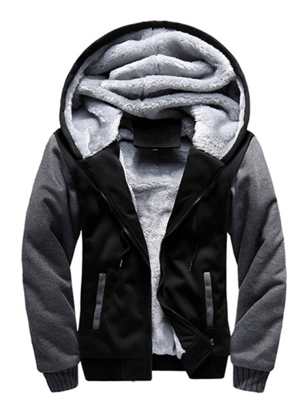 Men's Sweater Hooded Loose Sports Fleece Thickening Men's Coat on sale at MyriadMart